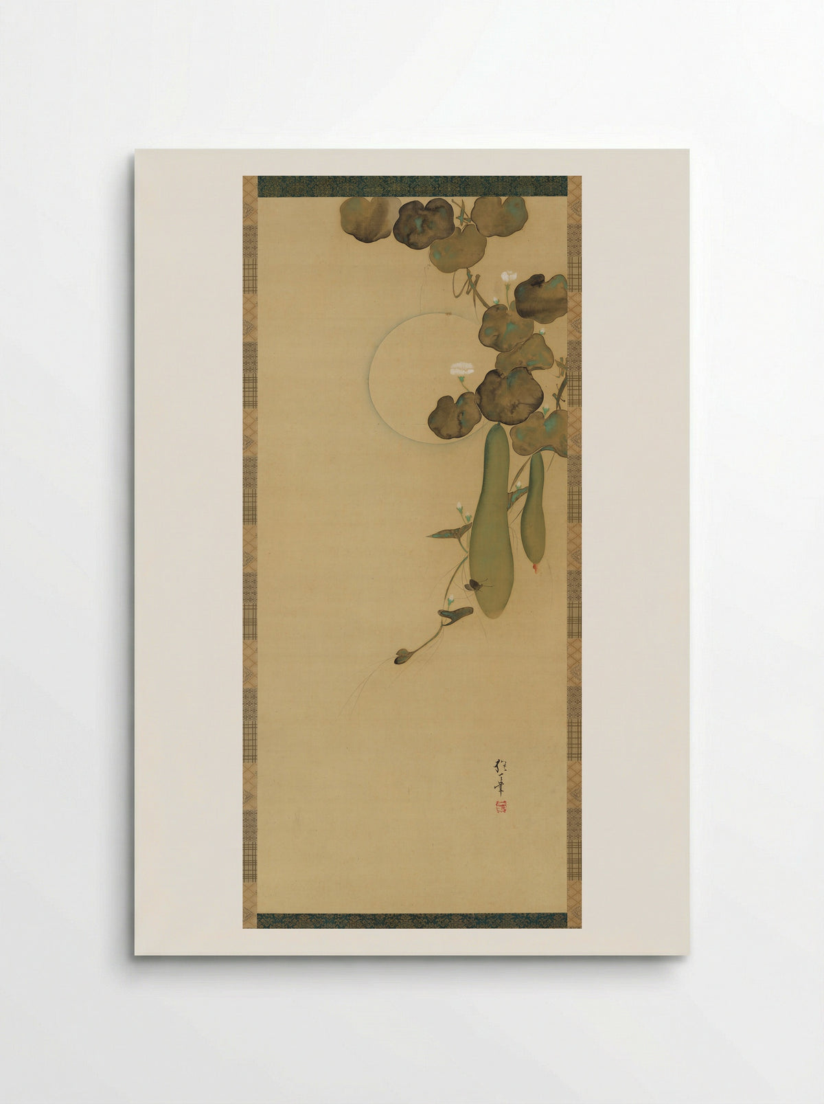 Moon, Gourds, and Insects - Sakai Hōitsu - Poster