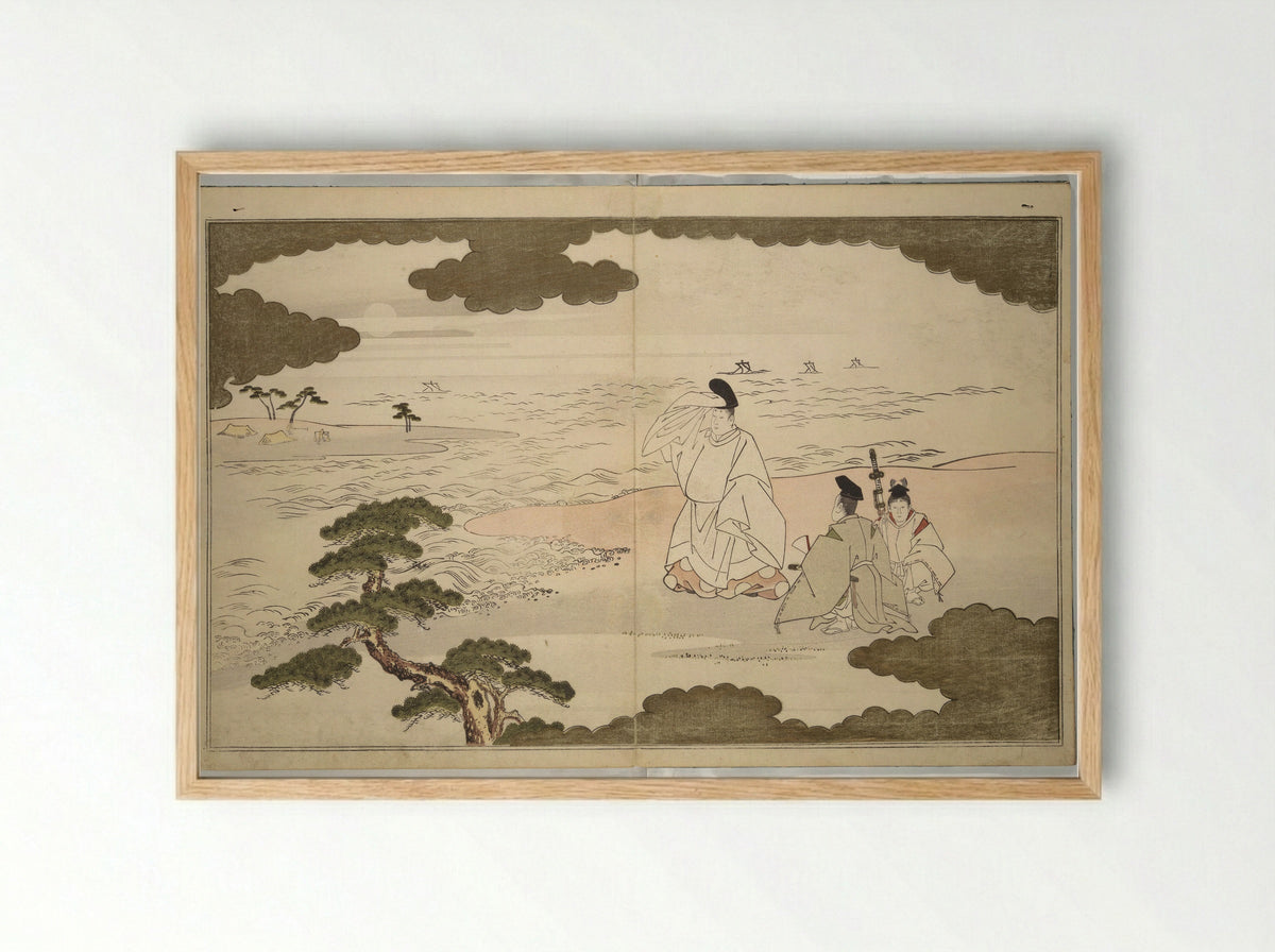 Moon-Mad Monk (Kyōgetsubō) - Kitagawa Utamaro - Framed Print Wood