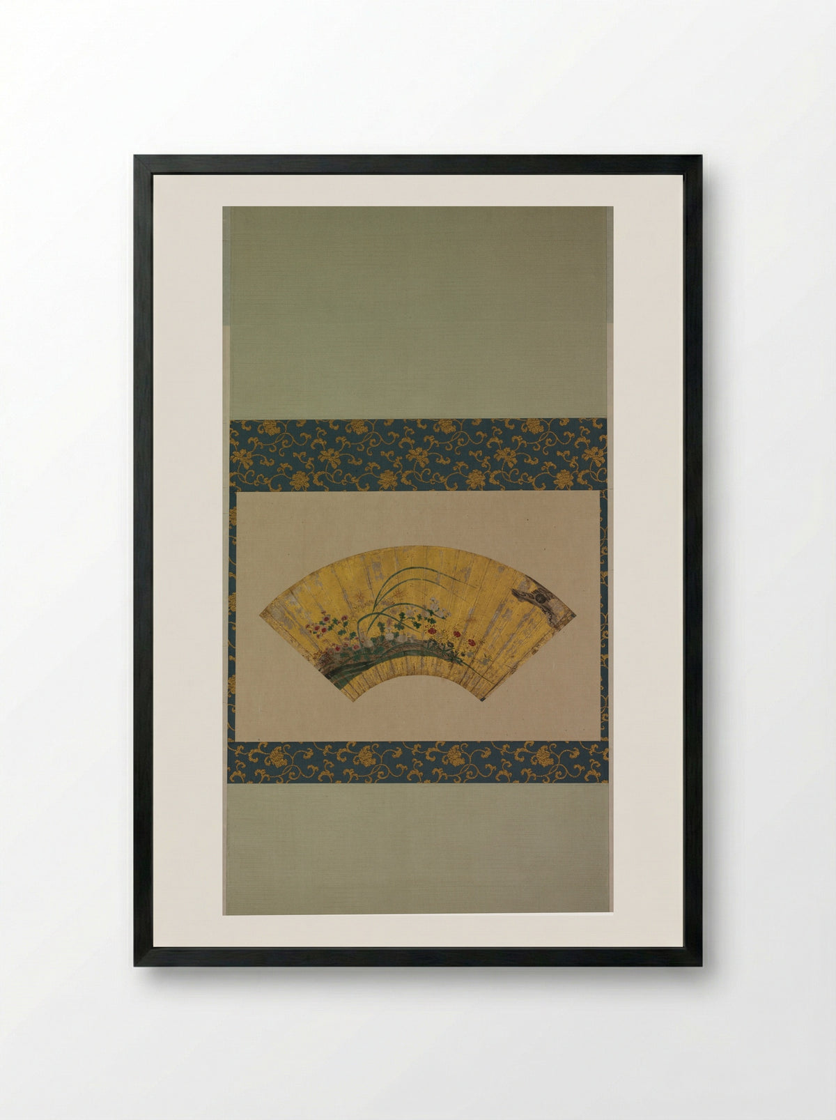 Moon over an Autumn Moor - Kano Yukinobu - Framed Print Black