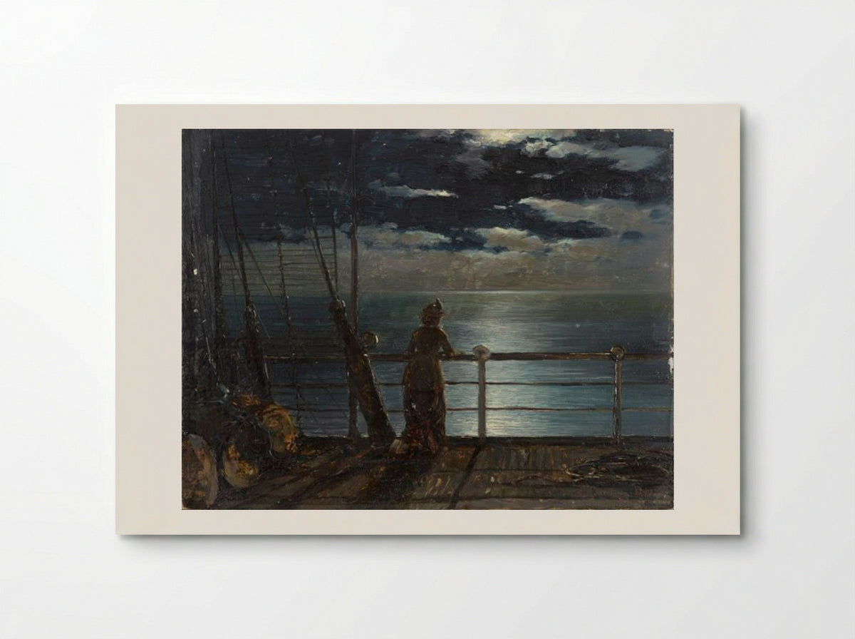Moonlight on the Sea - Julius Sergius von Klever - Poster