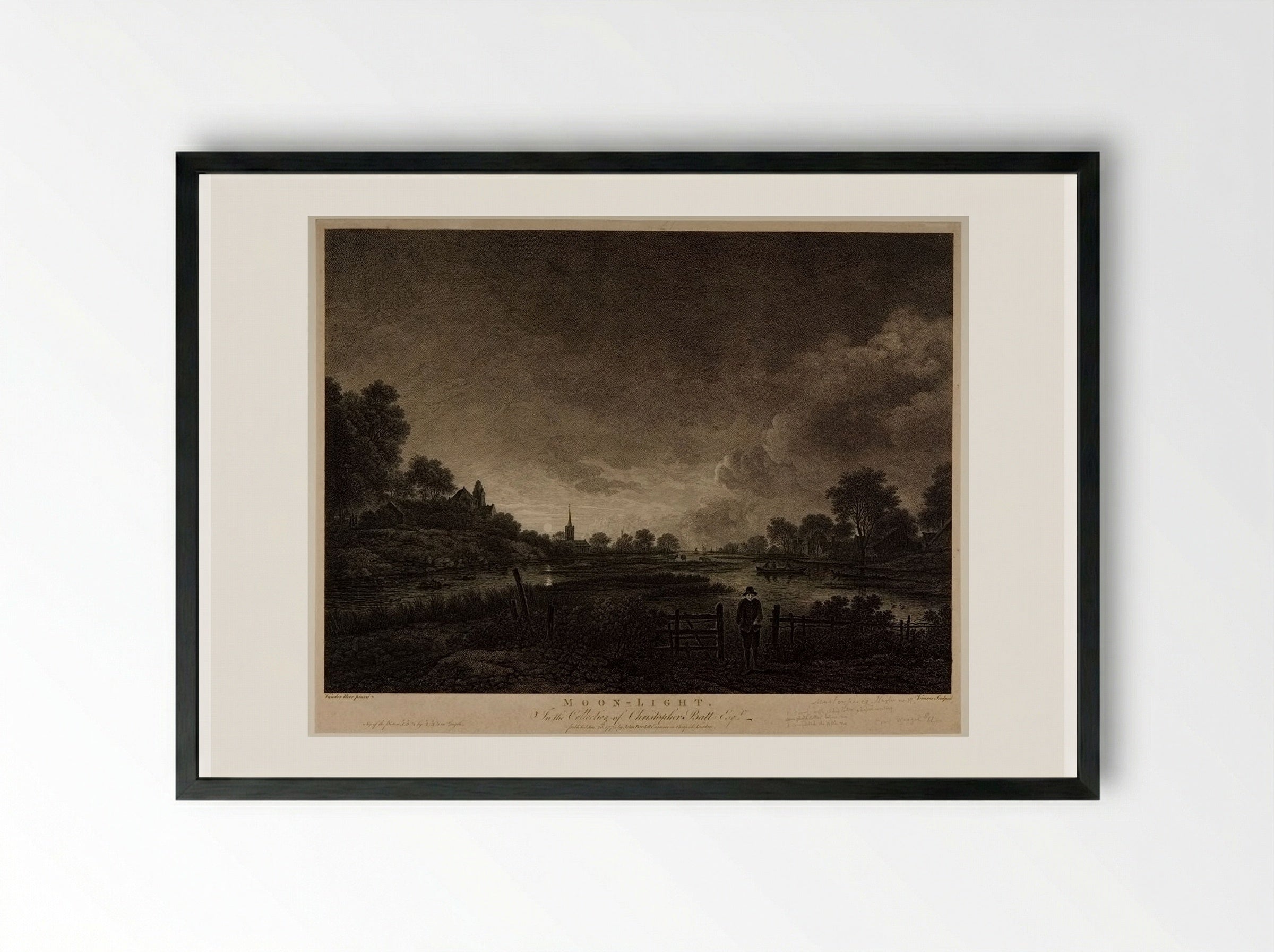 Moonlight - François Vivares - Framed Print Black
