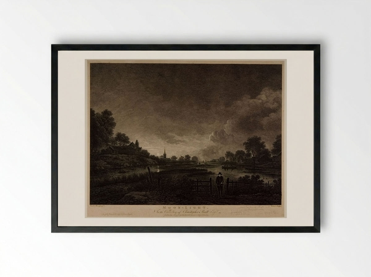 Moonlight - François Vivares - Framed Print Black