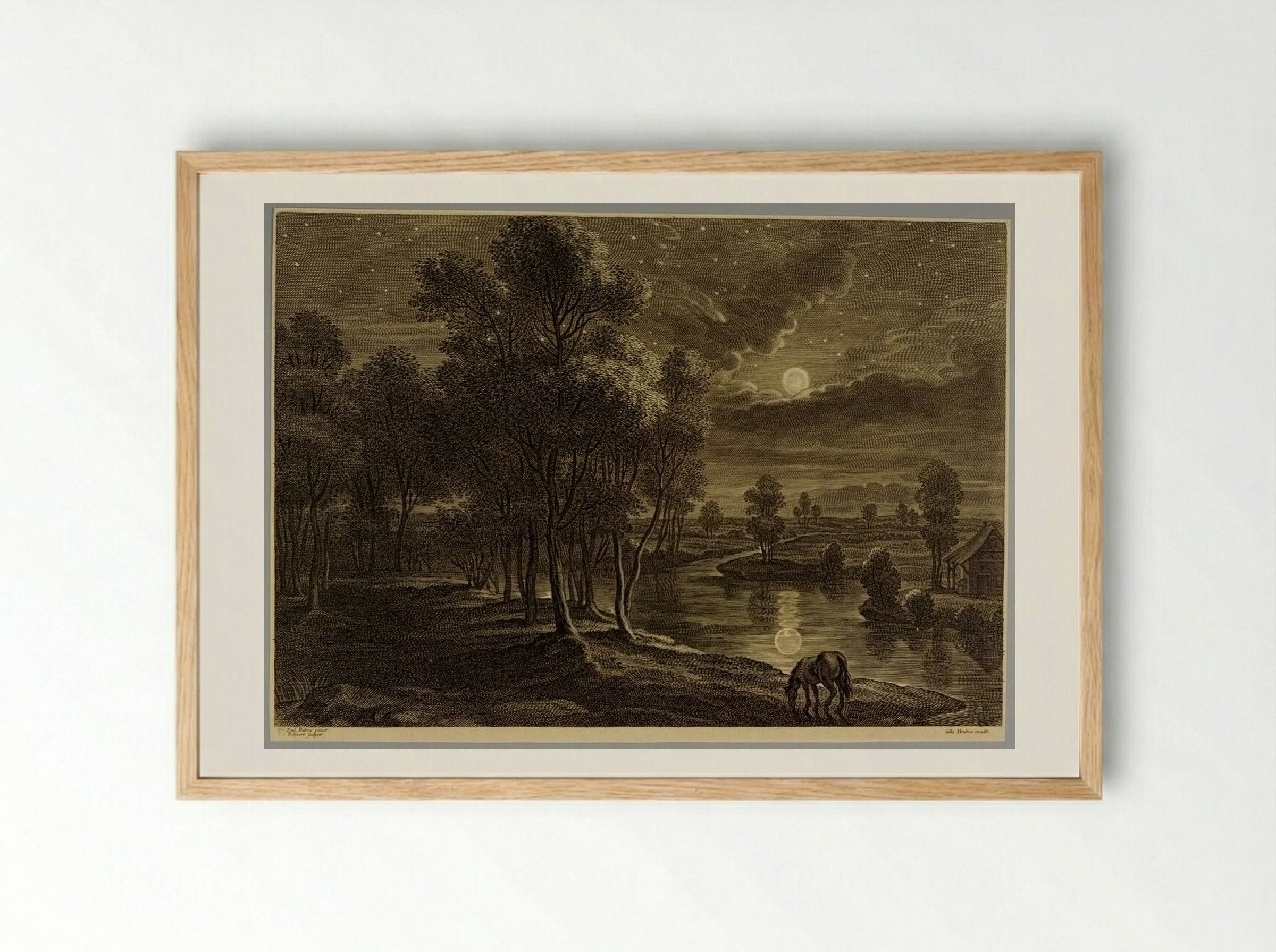 Moonlight - Schelte Adamsz. Bolswert - Framed Print Wood