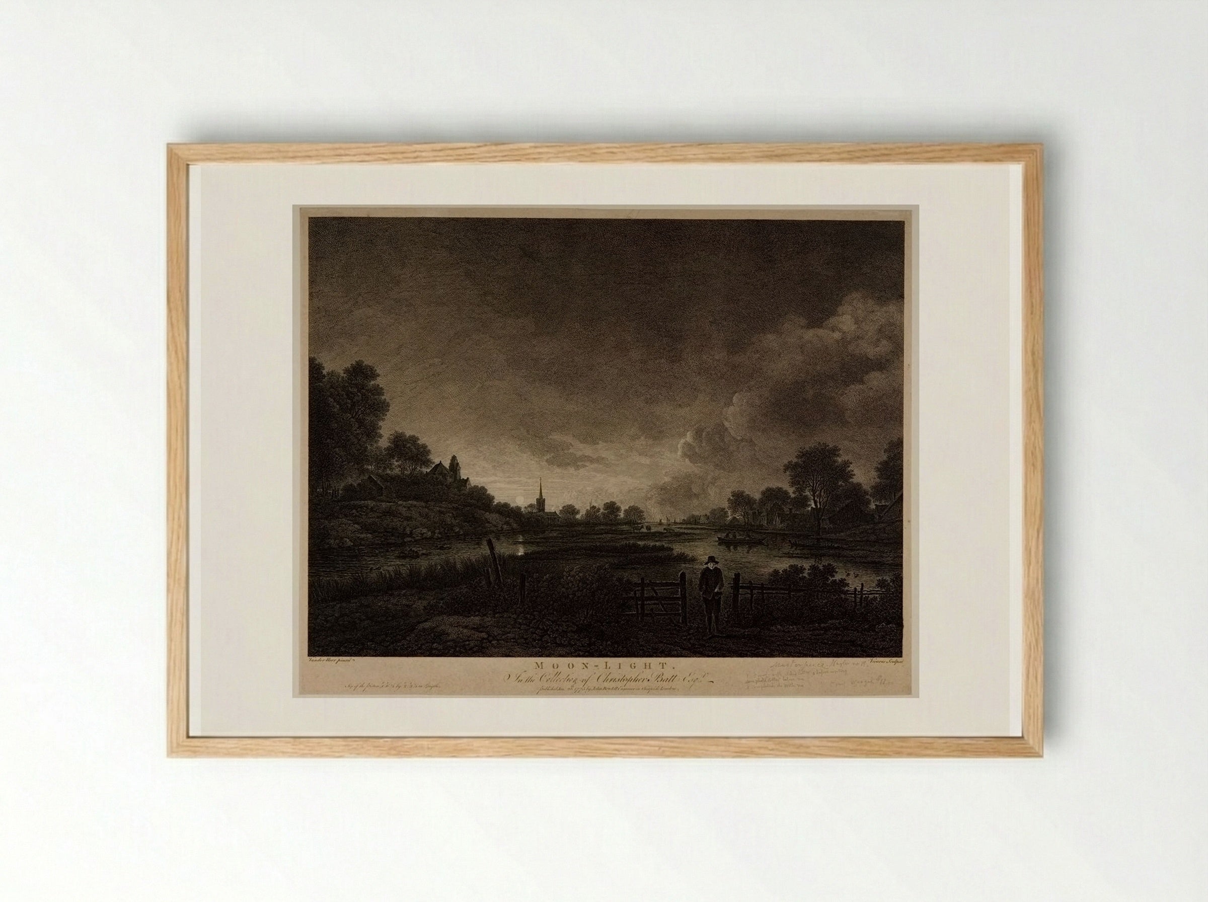 Moonlight - François Vivares - Framed Print Wood