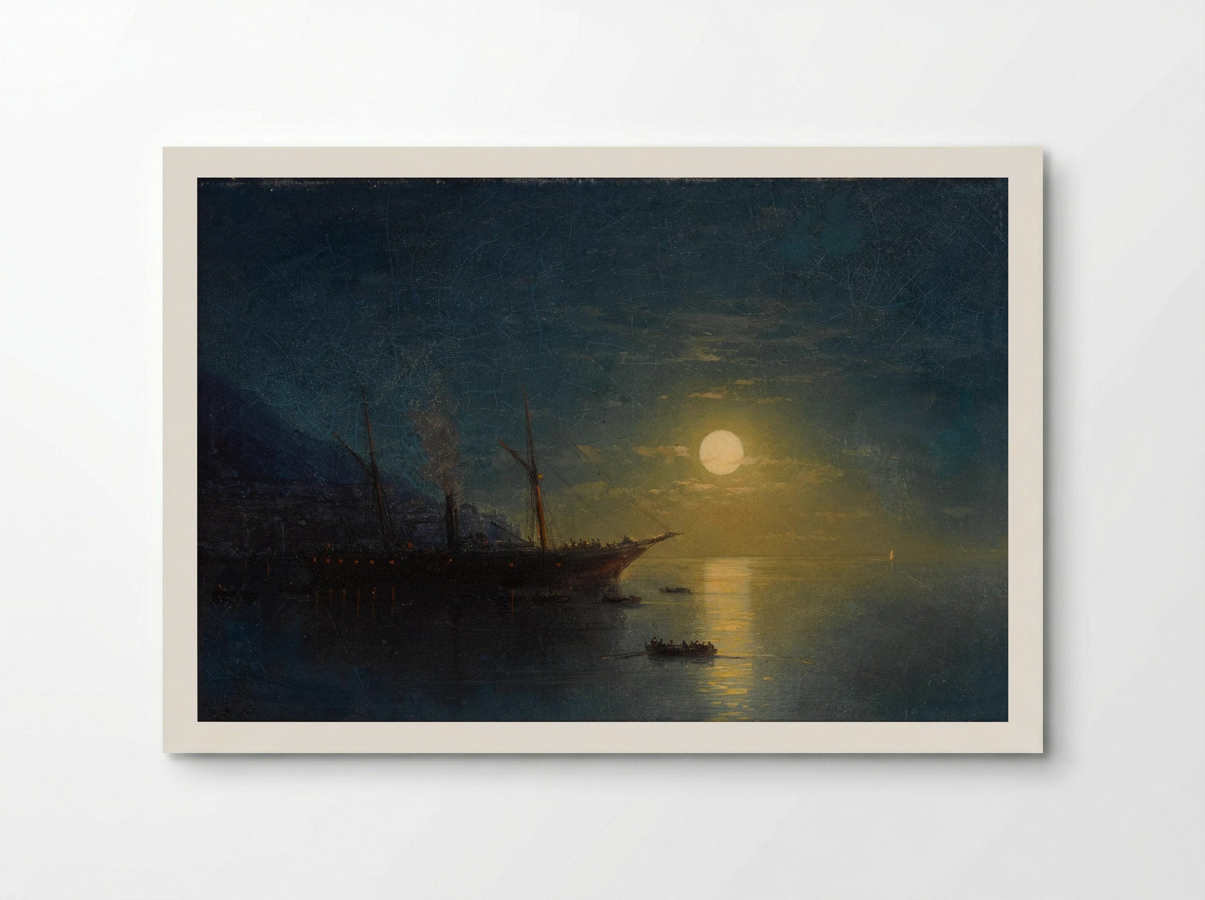 Moonlit Night Beside the Sea - Ivan Aivazovsky - Poster
