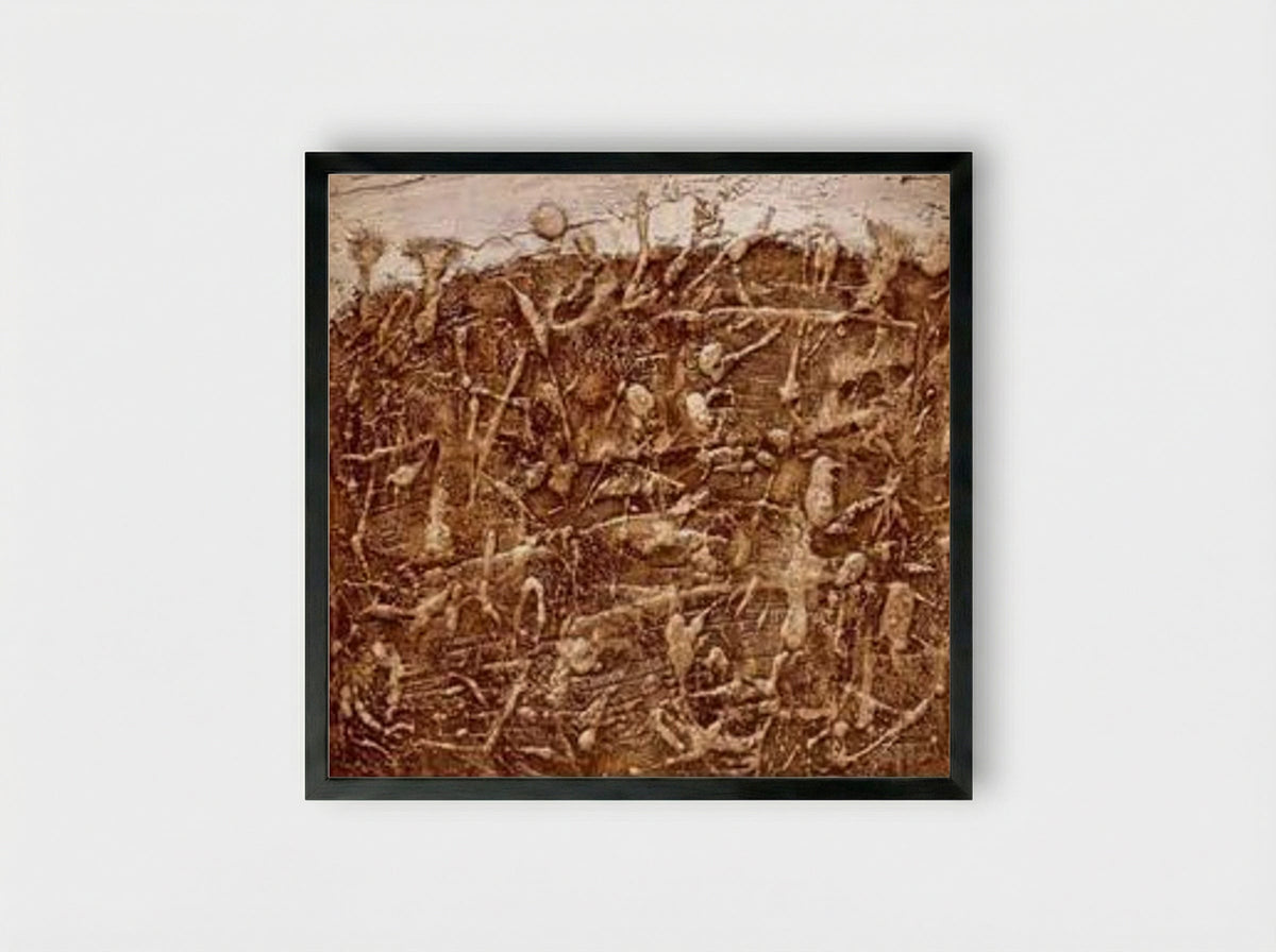 Moonrise in ghosts - Jean Dubuffet - Framed Print Black