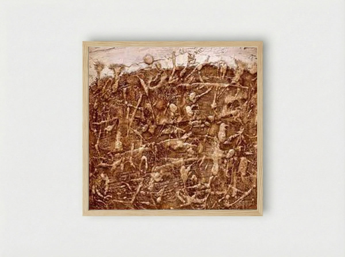 Moonrise in ghosts - Jean Dubuffet - Framed Print Wood