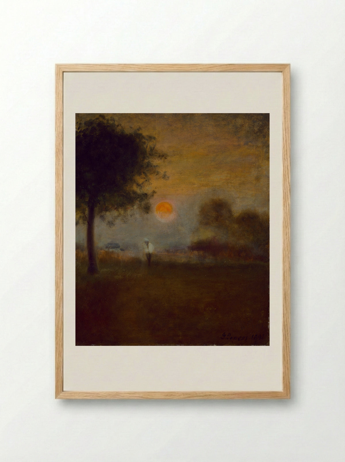 Moonrise - George Inness - Framed Print Wood