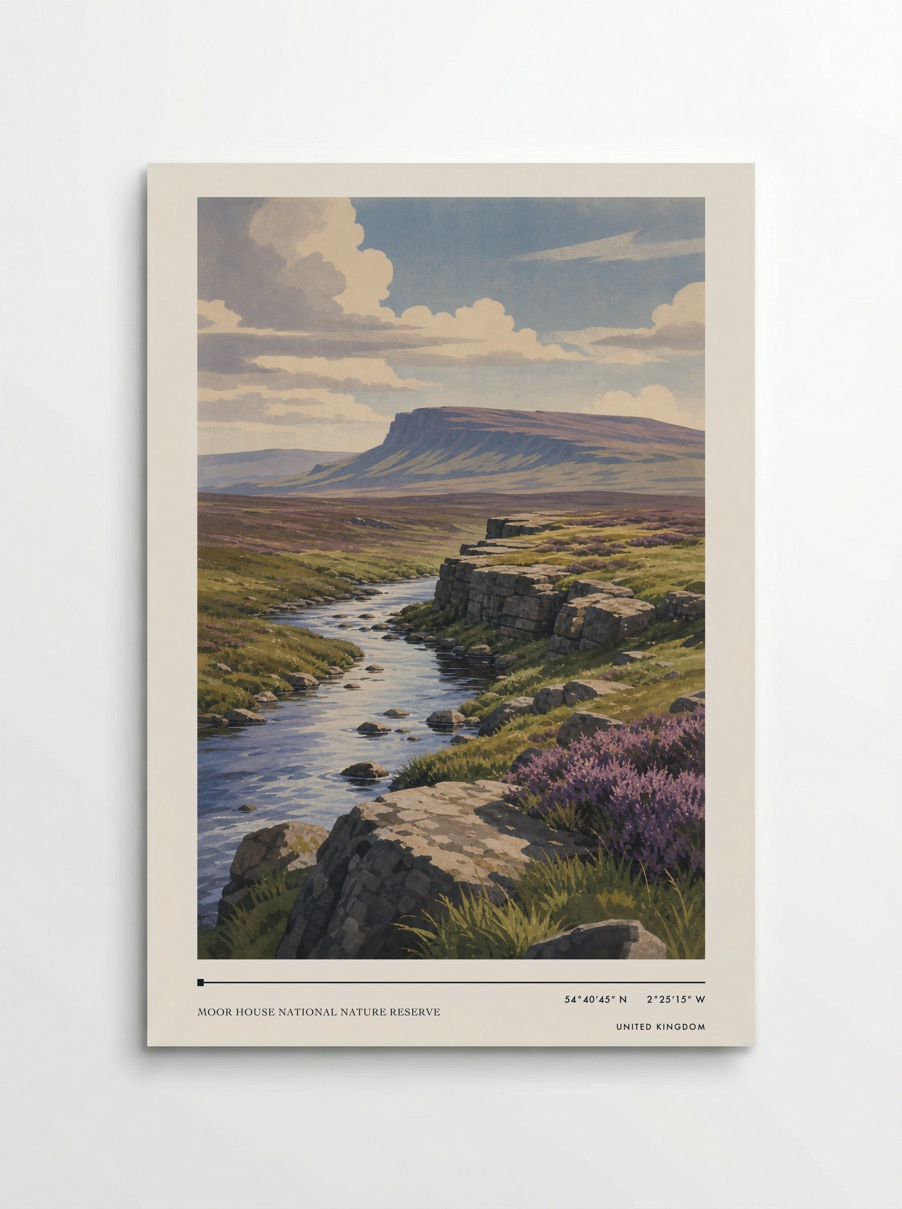 Moor House National Nature Reserve United Kingdom Travel Poster - Poster