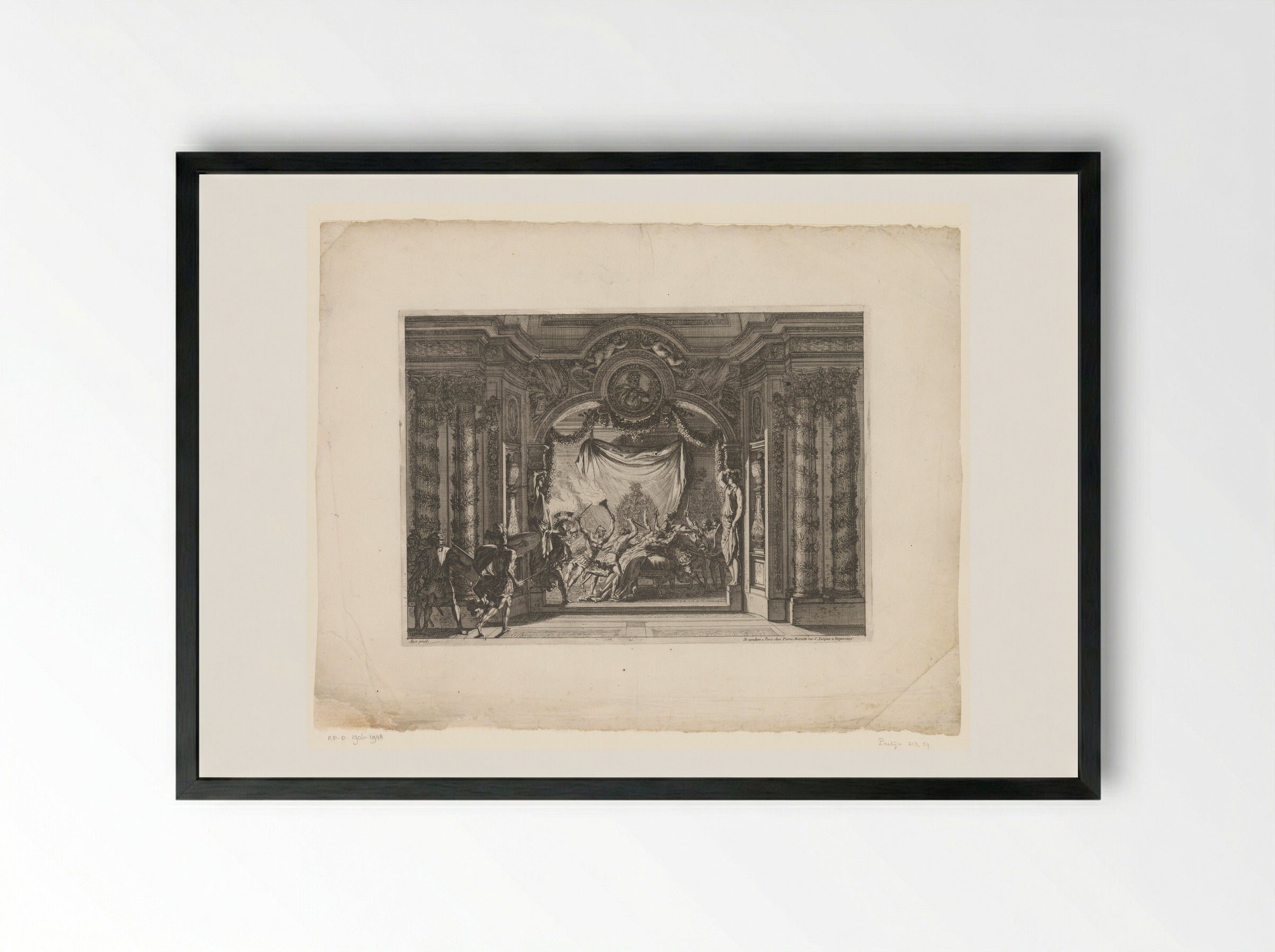 Moordscène - Jean Lepautre - Framed Print Black
