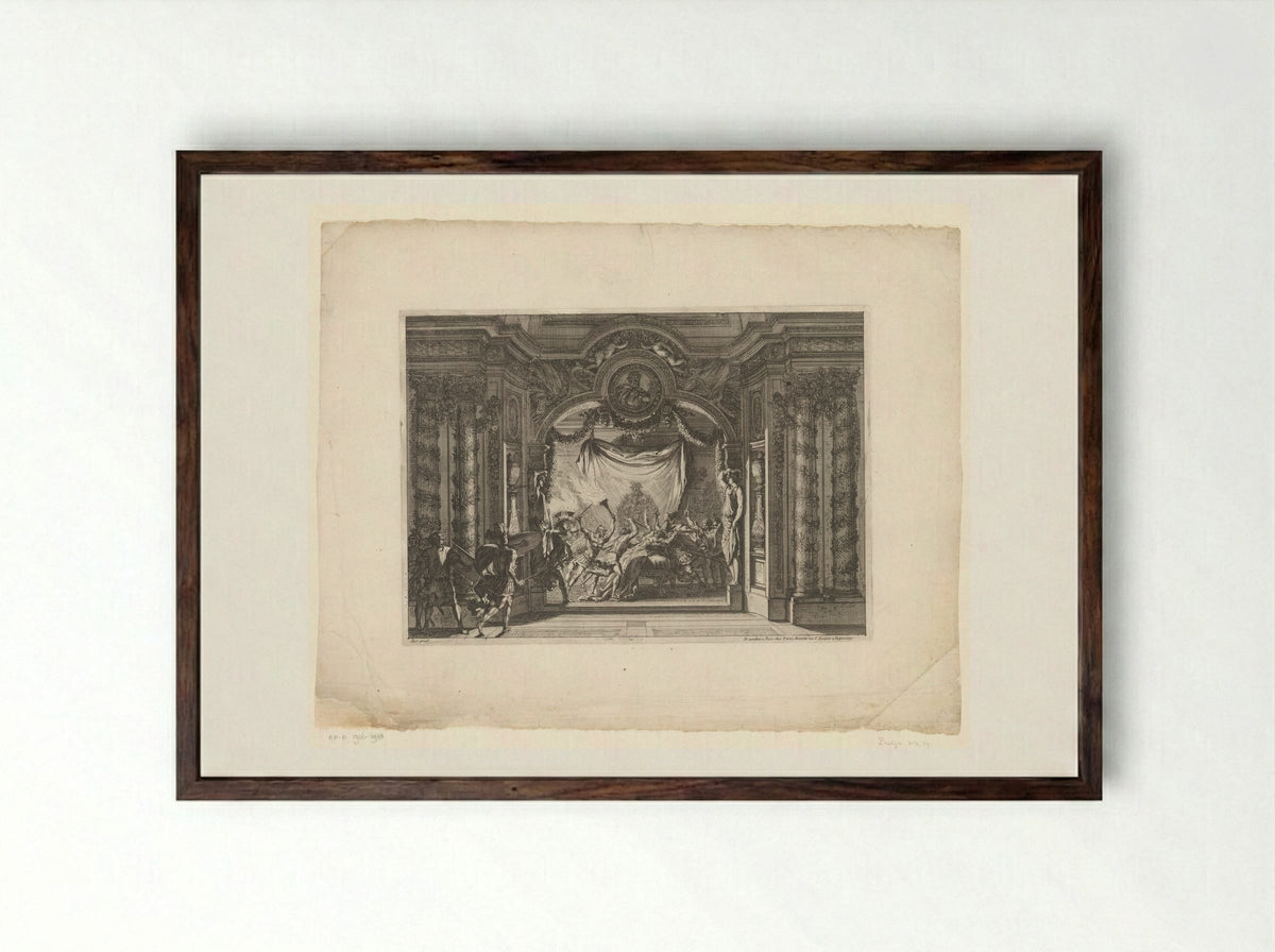 Moordscène - Jean Lepautre - Framed Print Dark Wood
