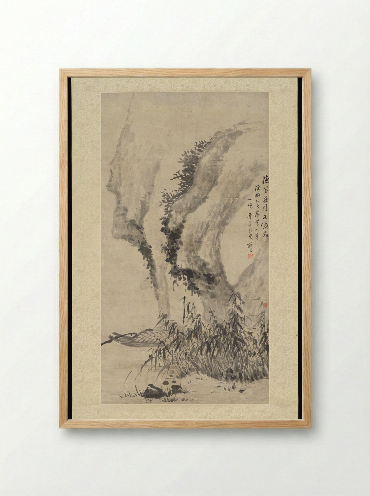 Moored at the West Cliff - Gu Yun - Framed Print Wood