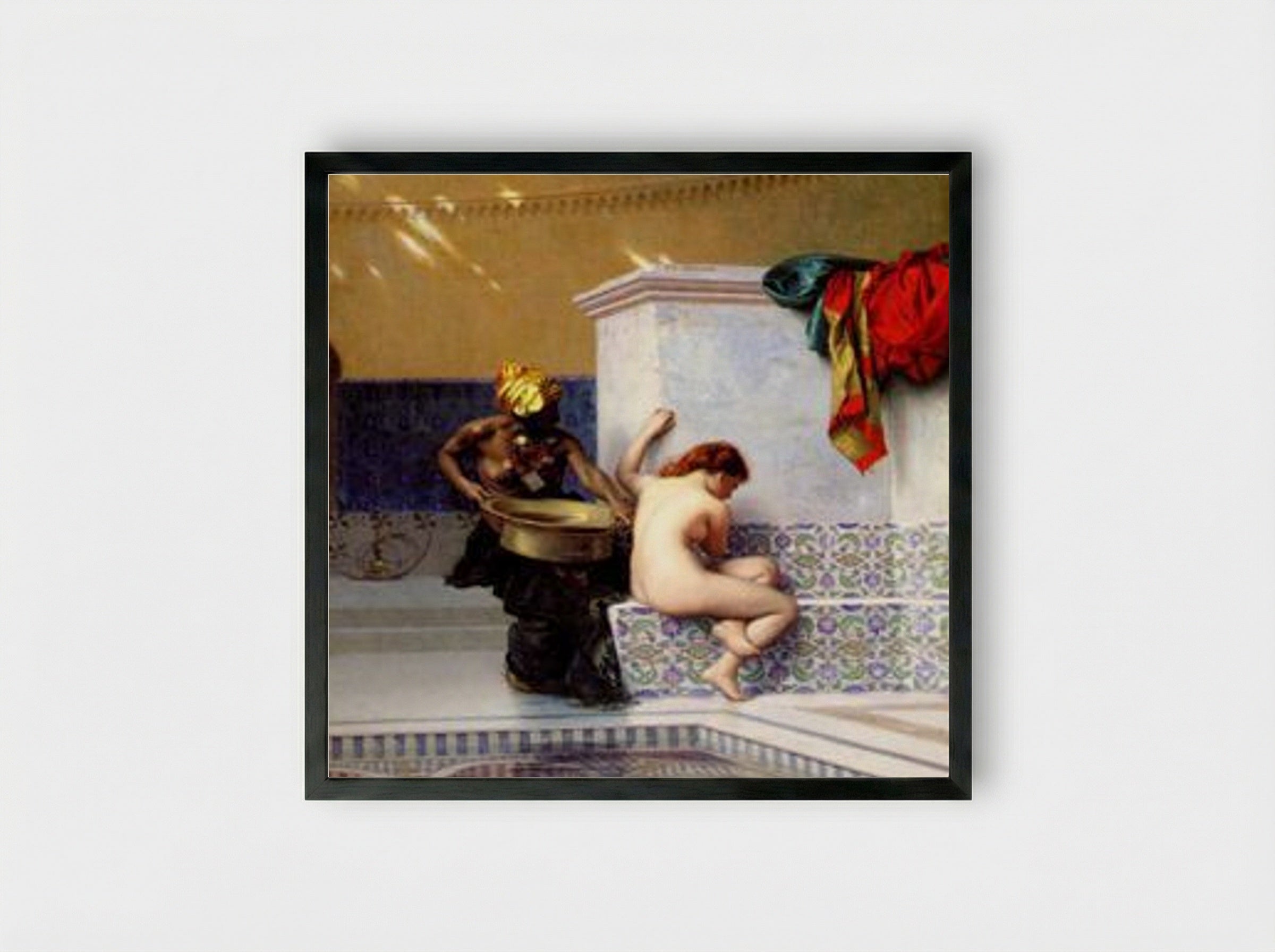 Moorish Bath - Jean-Léon Gérôme - Framed Print Black