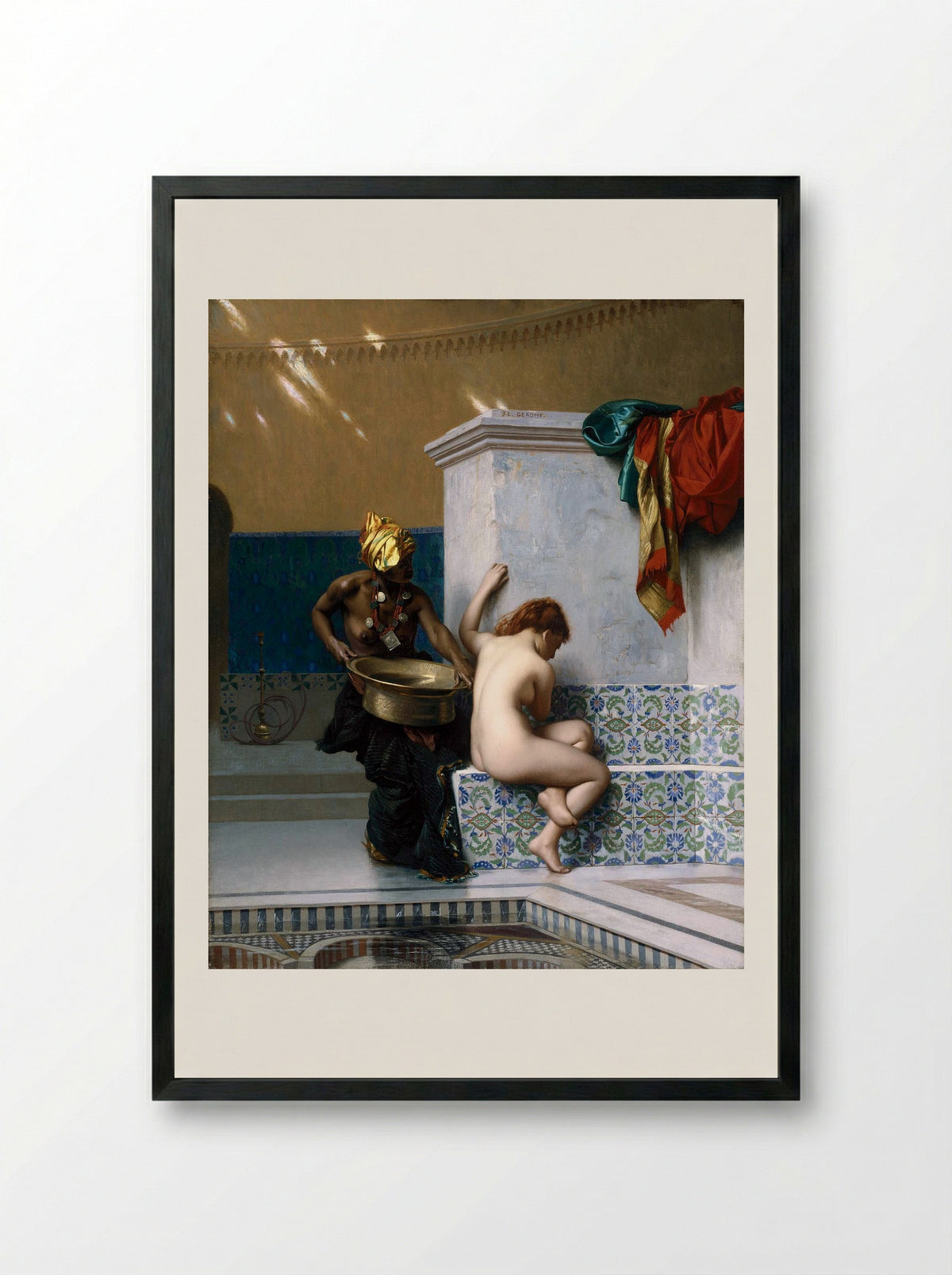 Moorish Bath - Jean-Léon Gérôme - Framed Print Black