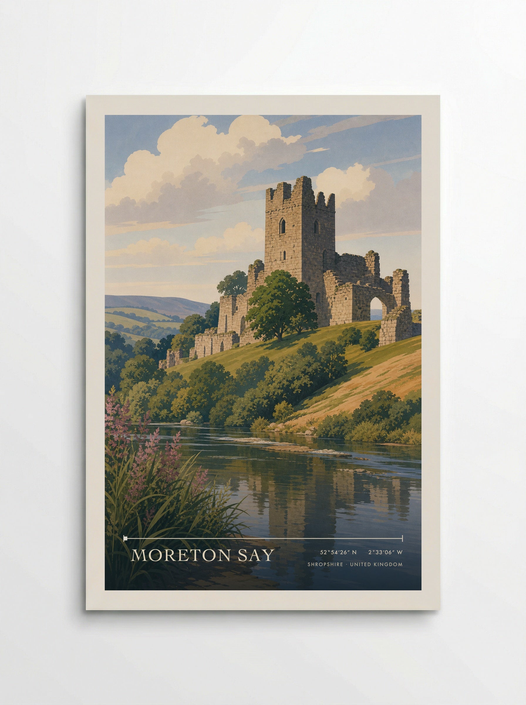 Moreton Say Shropshire United Kingdom Travel Poster - Poster