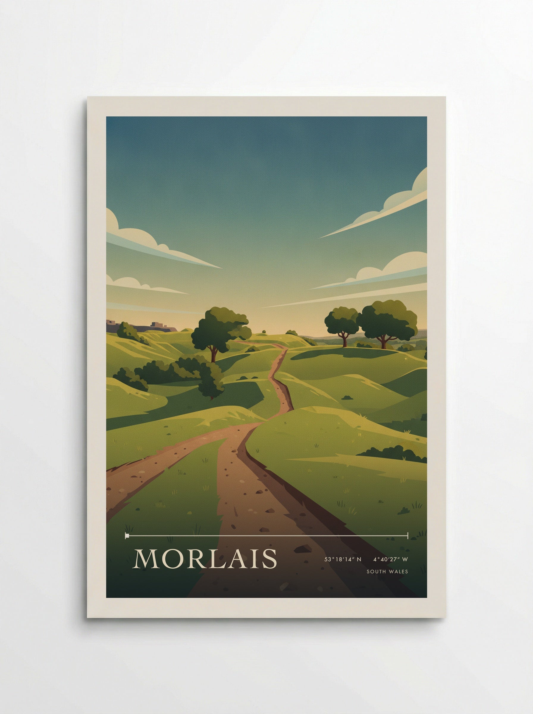 Morlais South Wales Wales Travel Poster - Poster