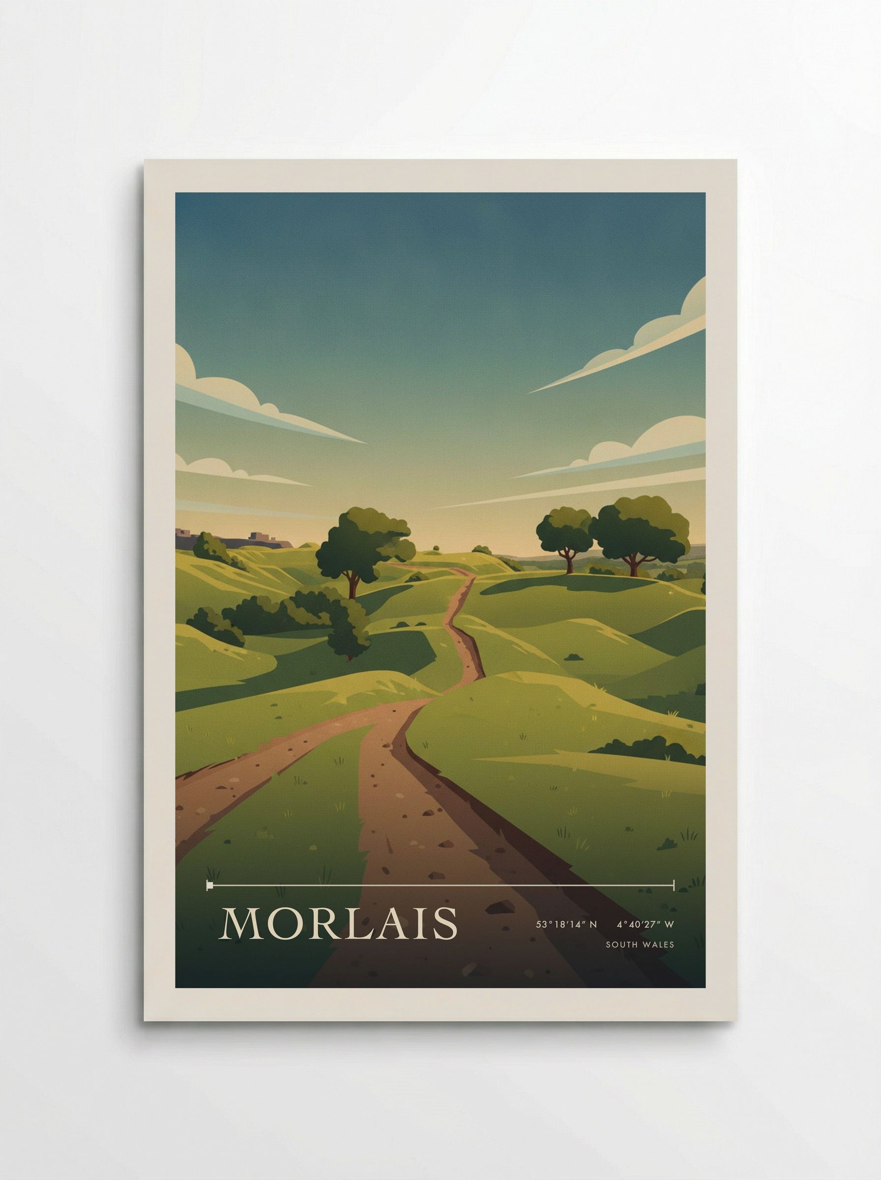 Morlais South Wales Wales Travel Poster - Poster