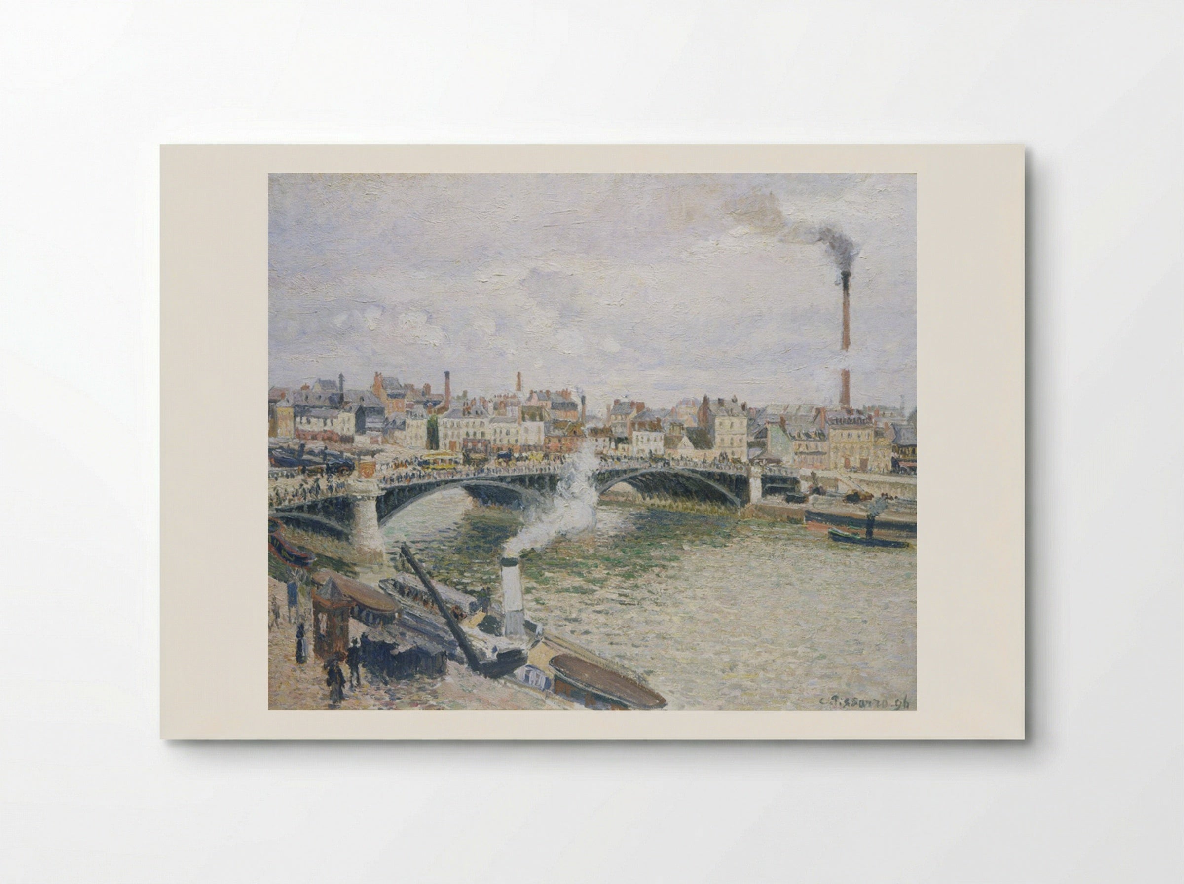 Morning, An Overcast Day, Rouen - Camille Pissarro - Poster