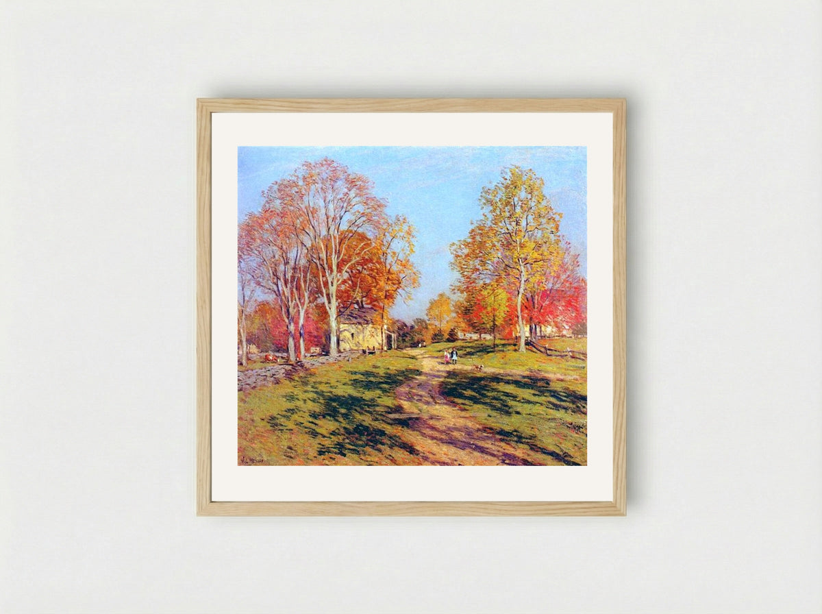 Morning Shadows - Willard Metcalf - Framed Print Wood
