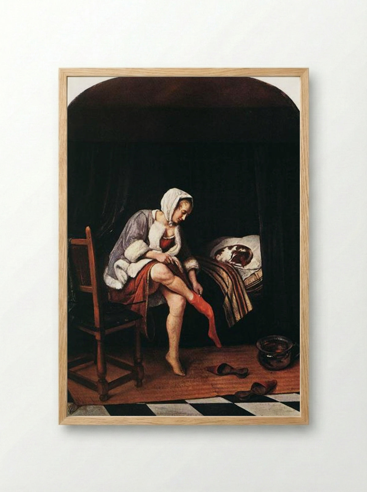 Morning Toilet - Jan Steen - Framed Print Wood