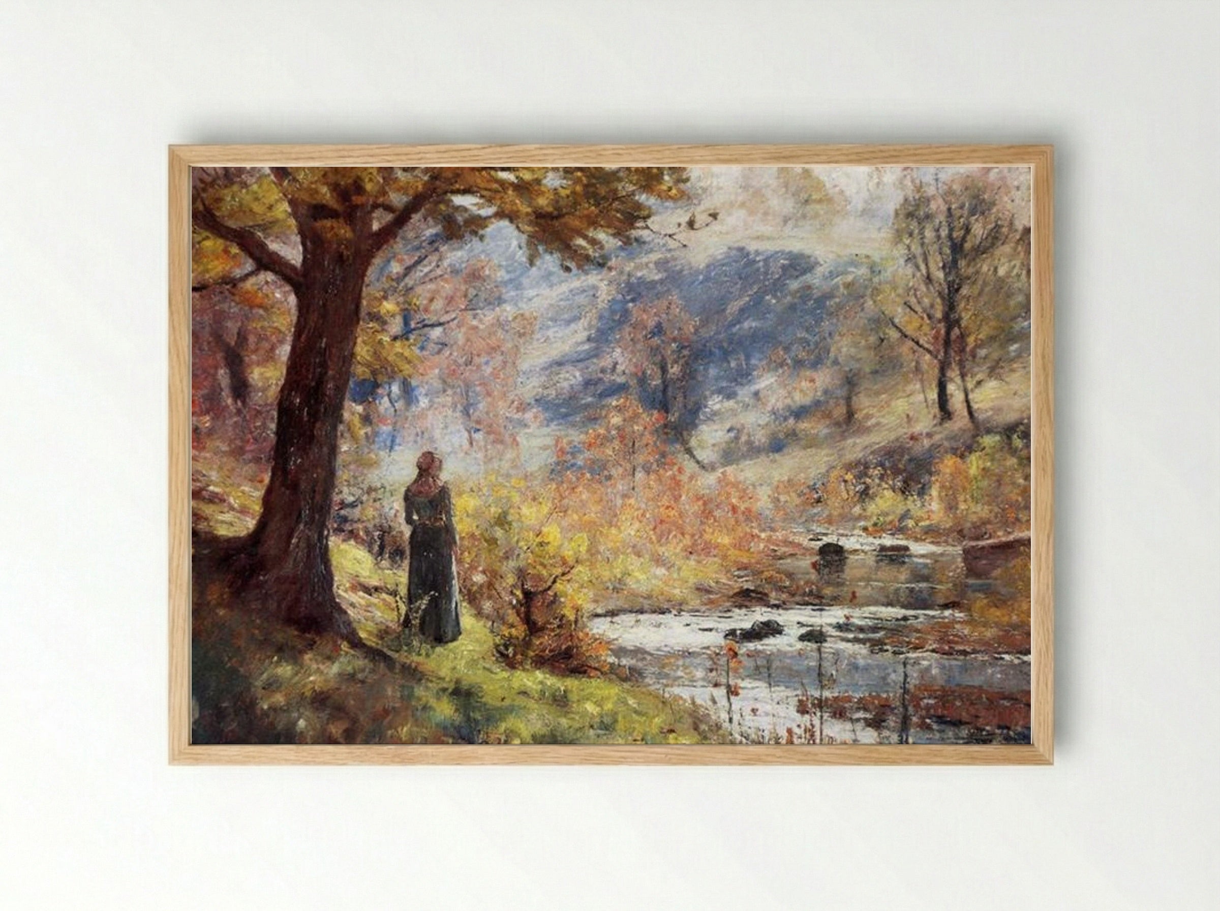 Morning by the Stream - T. C. Steele - Framed Print Wood