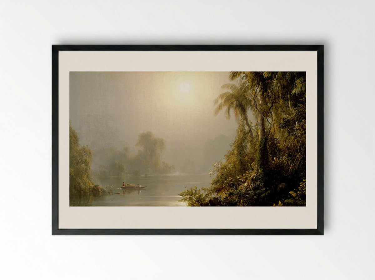 Morning in the Tropics - Frederic Edwin Church - Framed Print Black