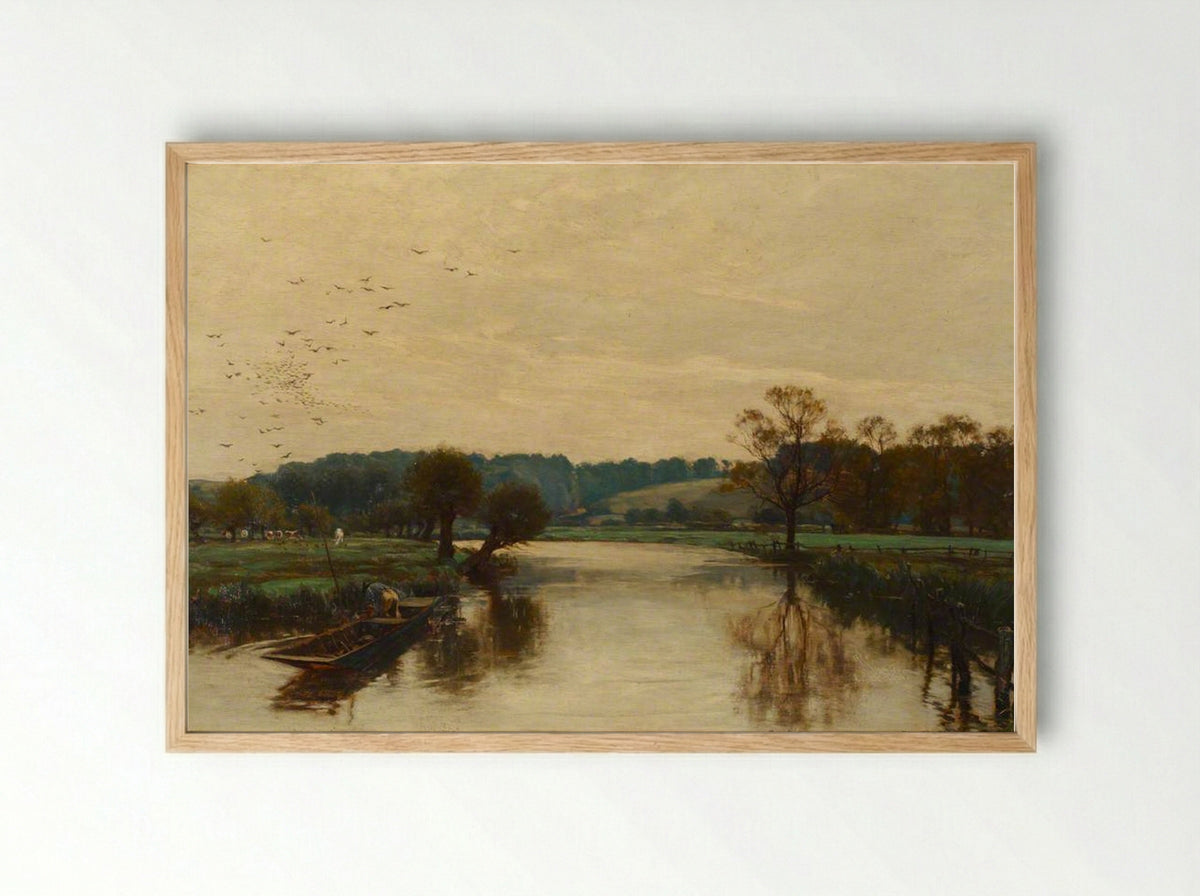 Morning on the Kennet - Alfred Parsons - Framed Print Wood