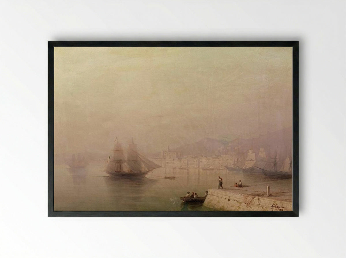 Morning. Bay - Ivan Aivazovsky - Framed Print Black