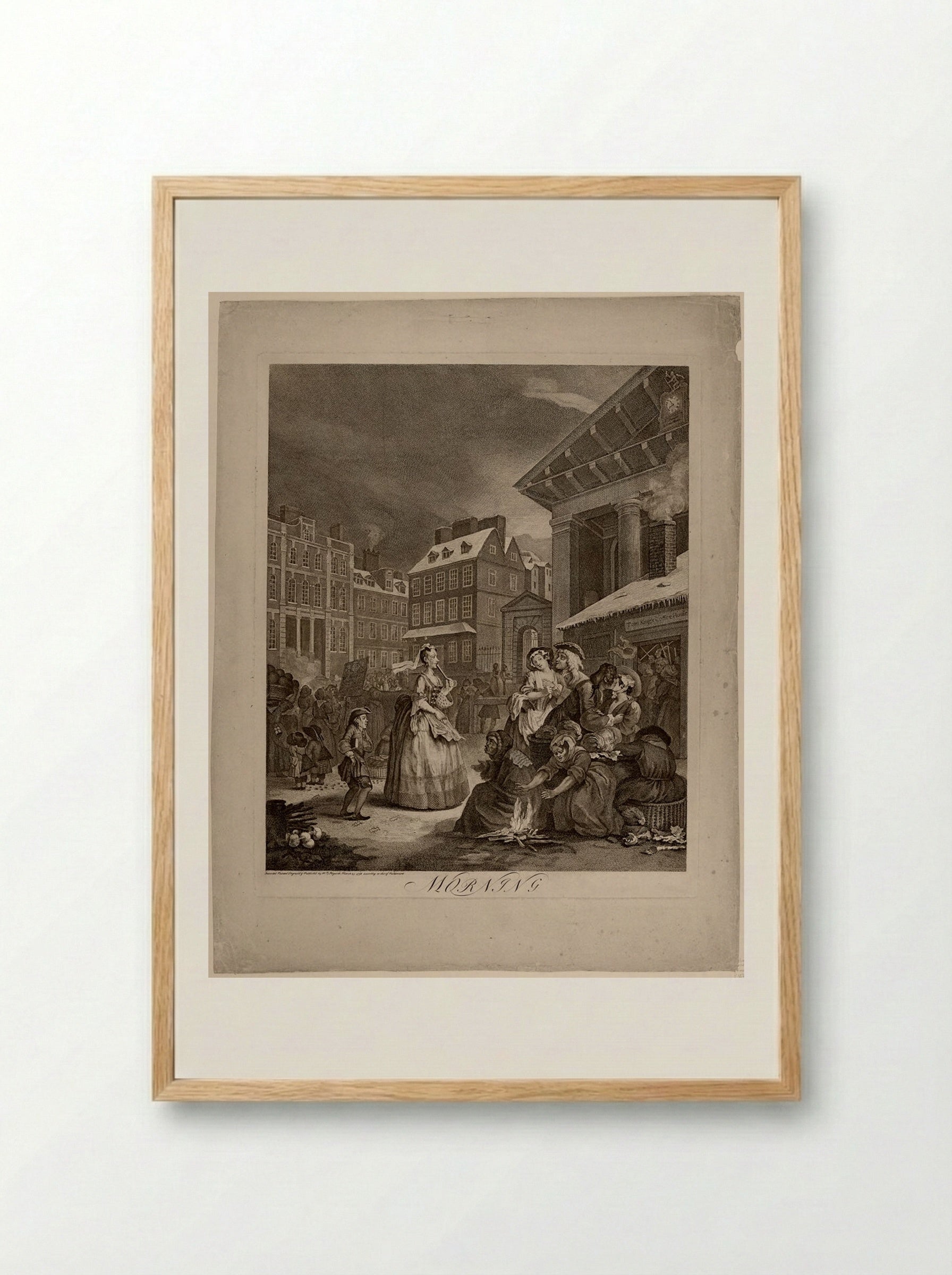 Morning - William Hogarth - Framed Print Wood