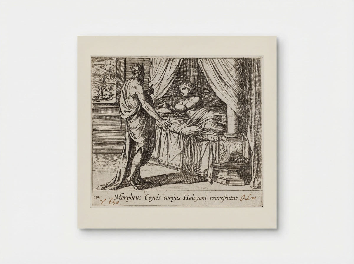 Morpheus, as Ceyx, Appearing to Alcyone - Antonio Tempesta - Poster