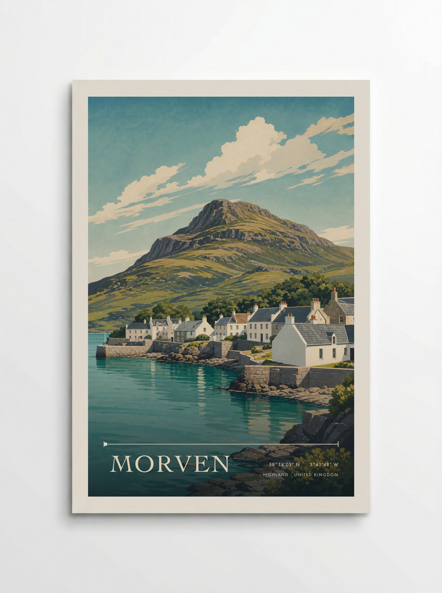 Morven Highland United Kingdom Travel Poster - Poster