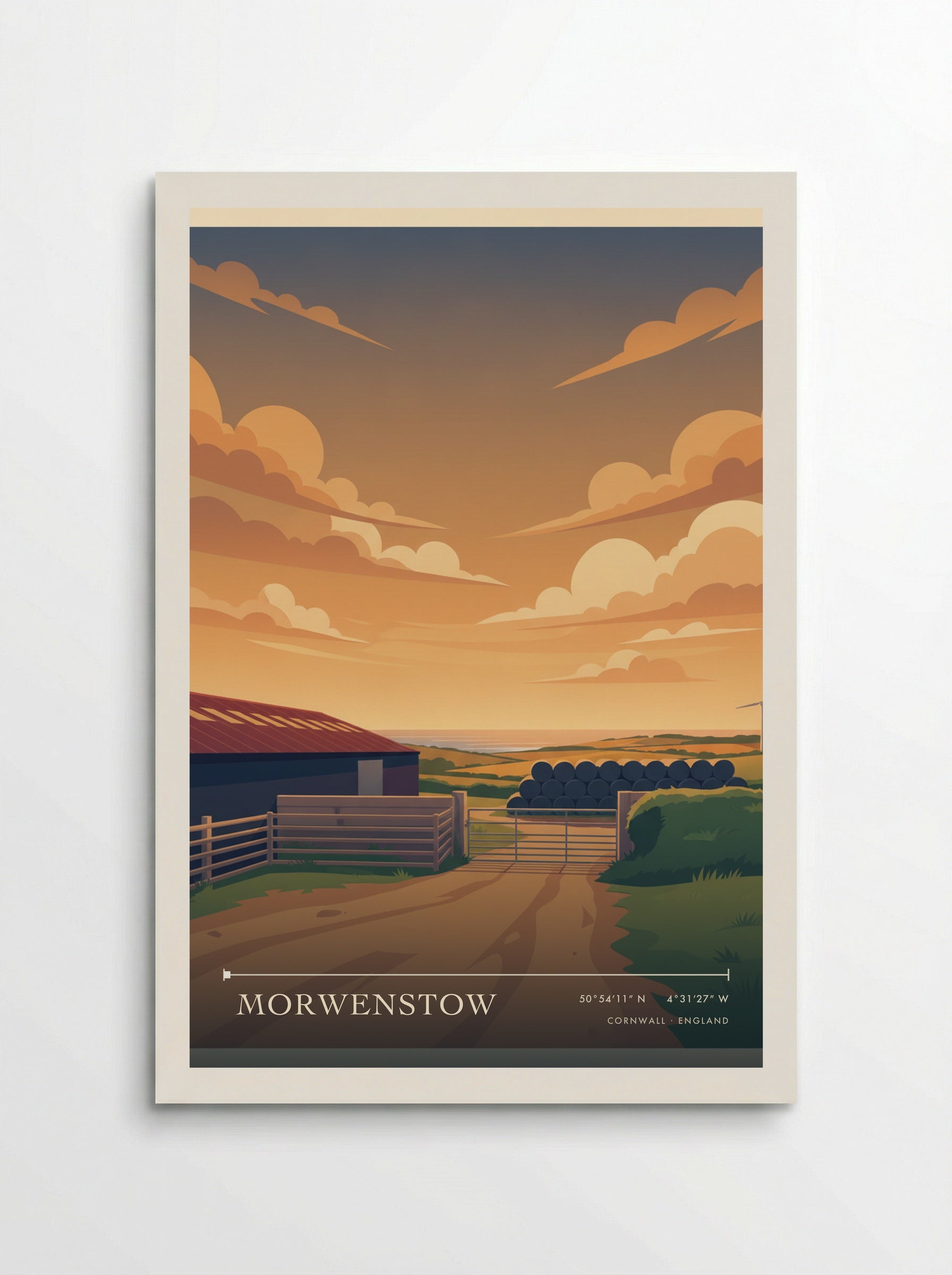 Morwenstow Cornwall England Travel Poster - Poster