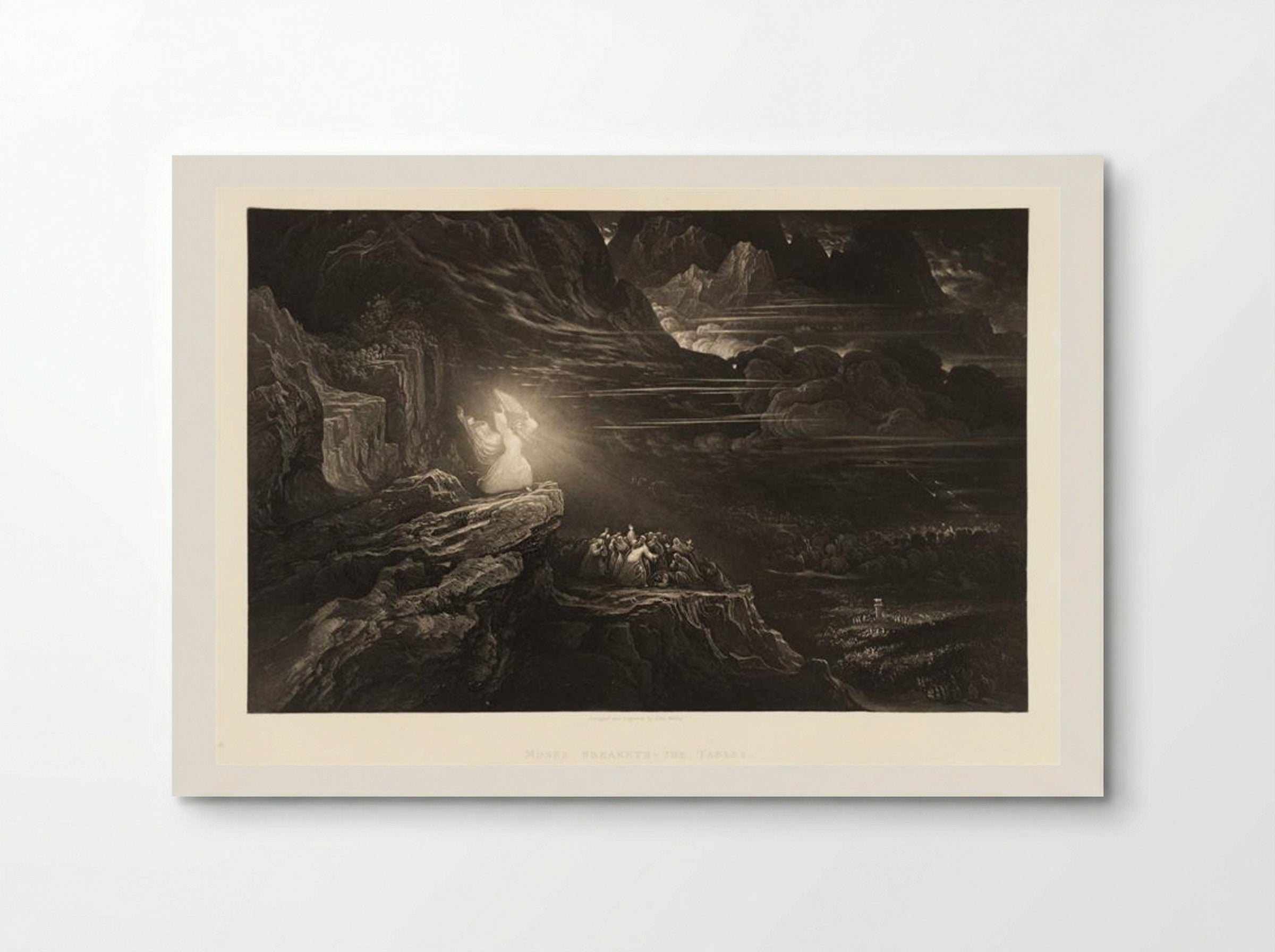 Moses Breaketh the Tables - John Martin - Poster