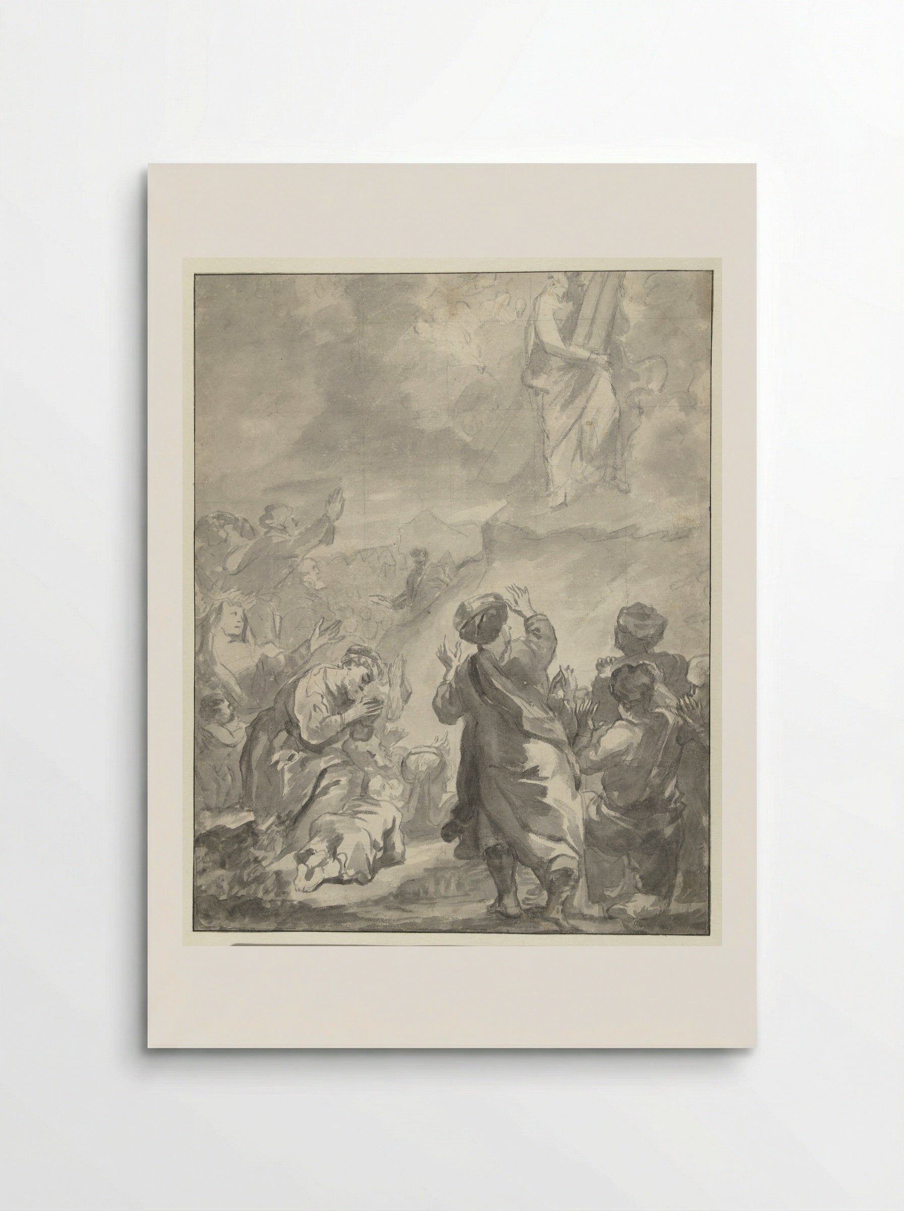 Moses Descending from Mount Sinai with the Ten Commandments - Ferdinand Bol - Poster