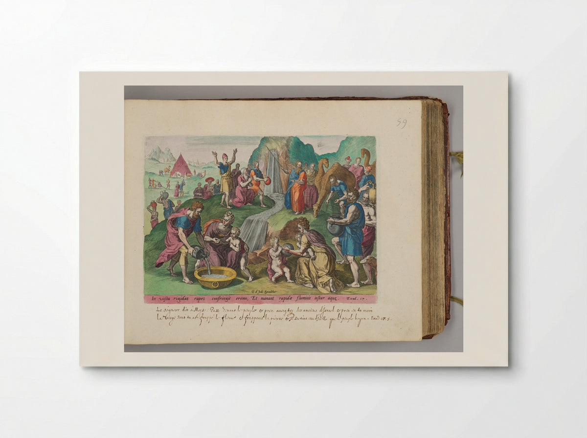 Moses Striking Water from the Rock - Johann Sadeler I - Poster