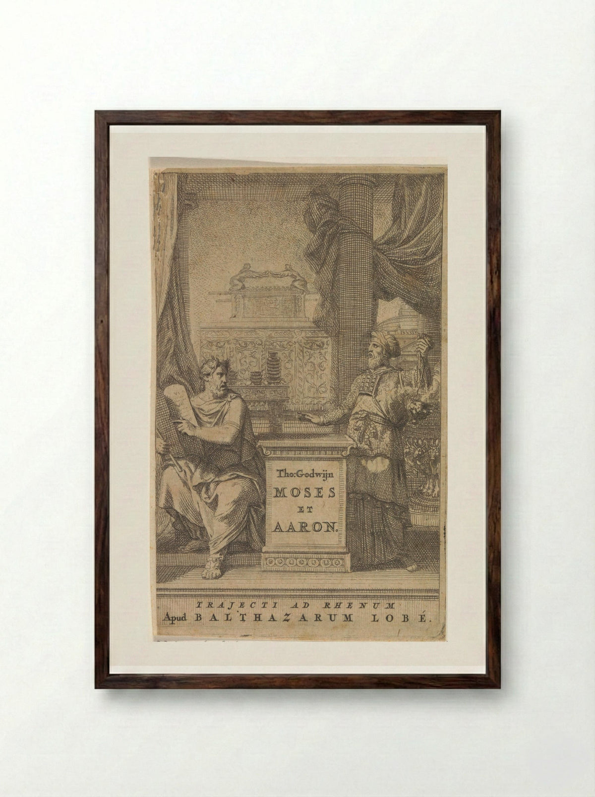 Moses and Aaron - Gerard de Lairesse - Framed Print Dark Wood