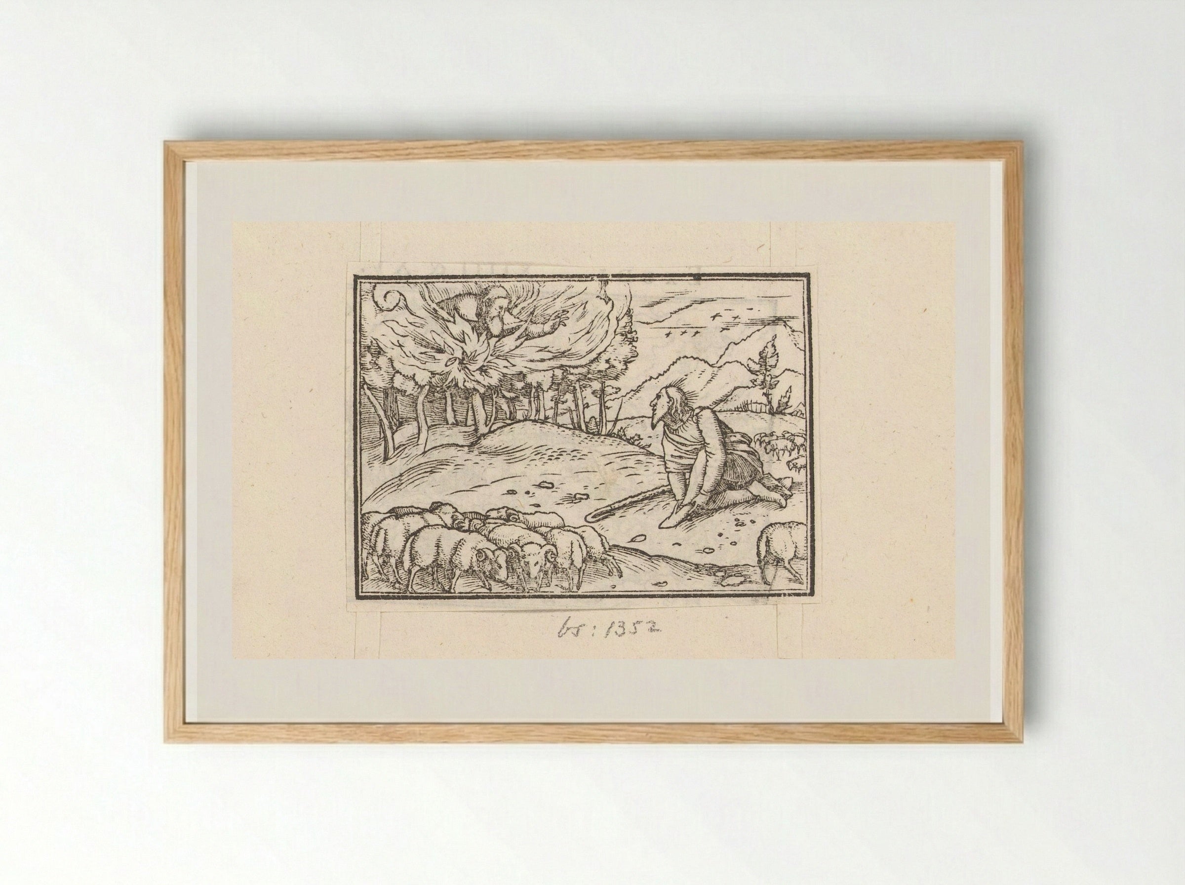Moses and the Burning Bush - Veit Rudolf Specklin - Framed Print Wood