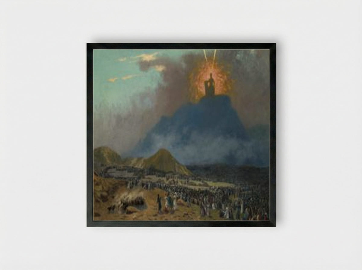 Moses on Mount Sinai - Jean-Léon Gérôme - Framed Print Black