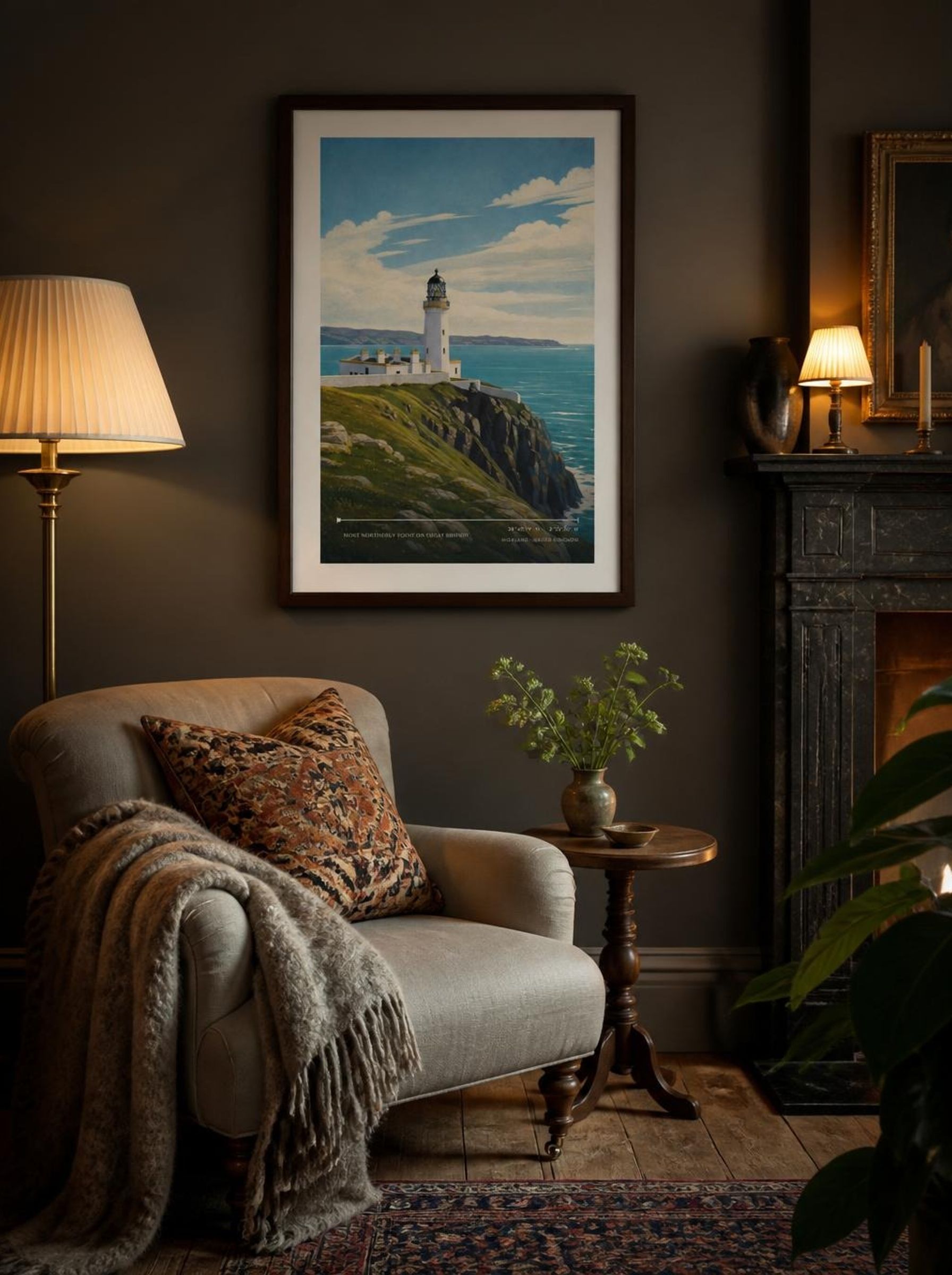 Most Northerly Point on Great Britain Highland United Kingdom Travel Poster - Lifestyle