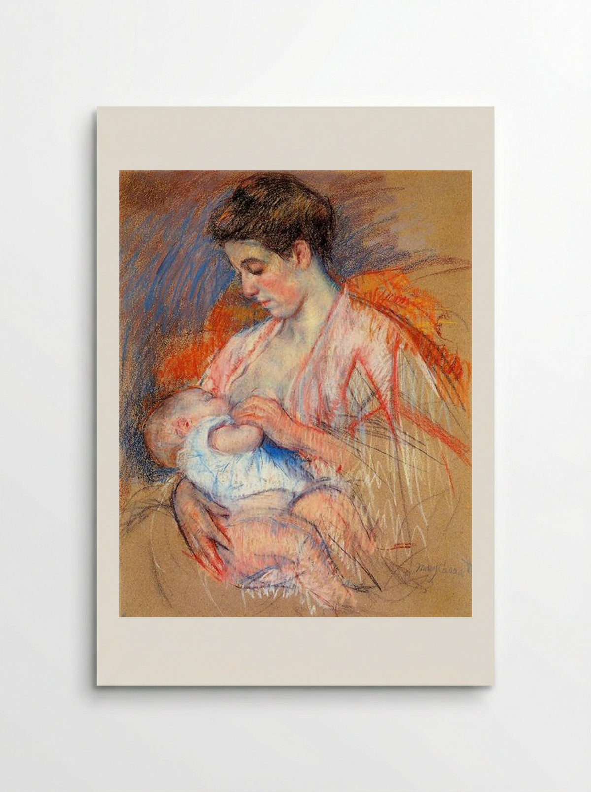 Mother Jeanne Nursing Her Baby - Mary Cassatt - Poster