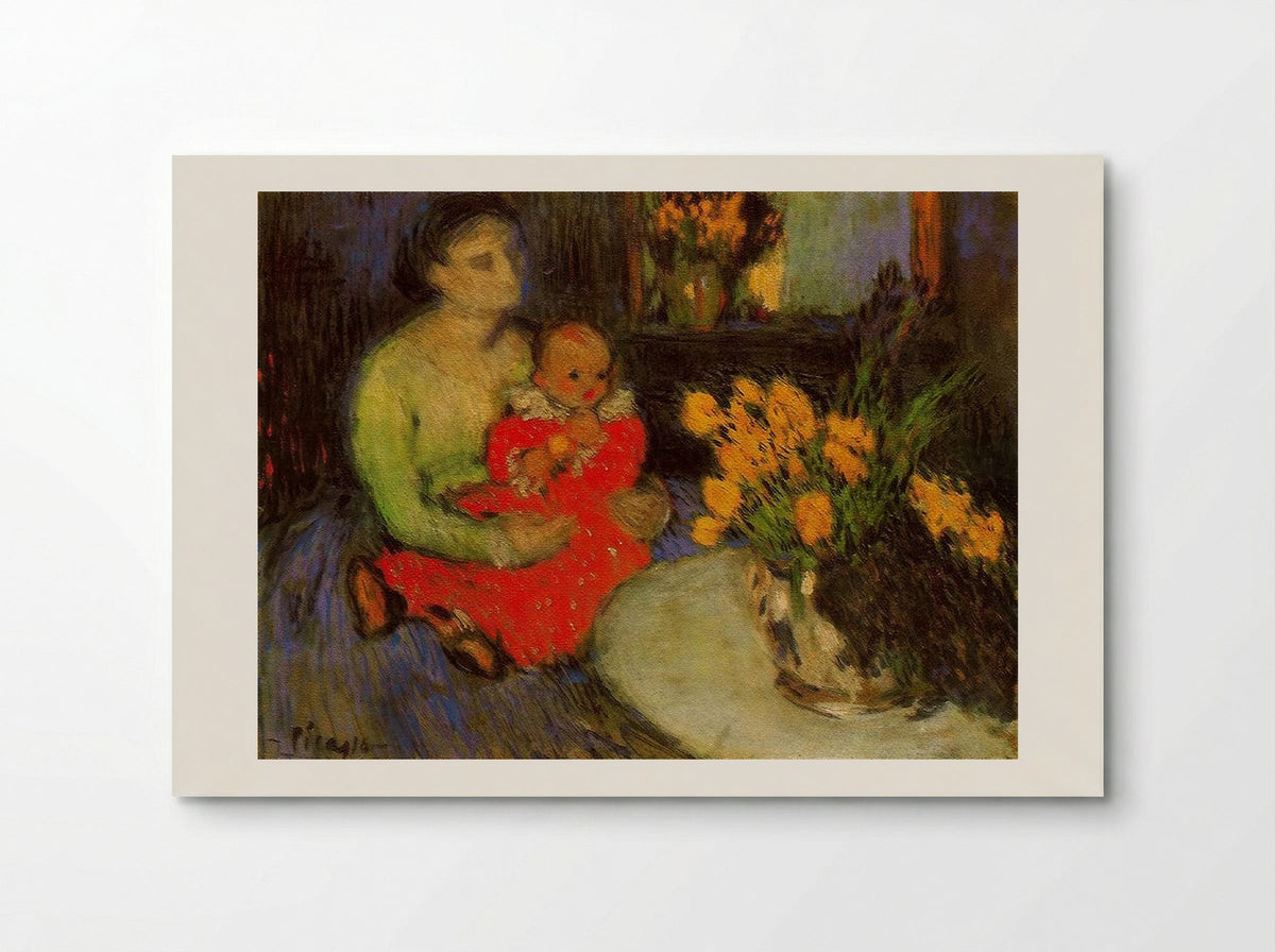 Mother and Child with Flowers - Pablo Picasso - Poster