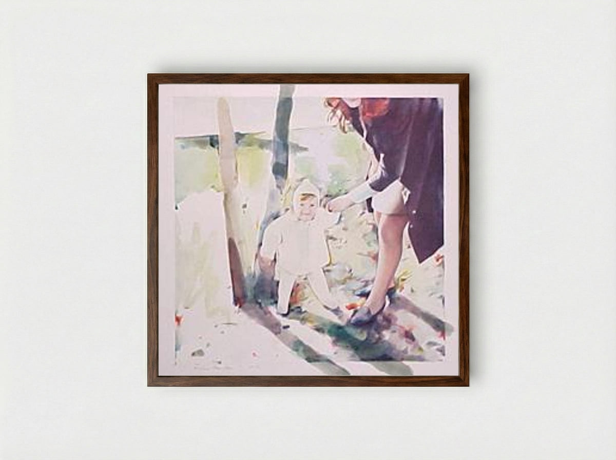 Mother and Child - Richard Hamilton - Framed Print Dark Wood
