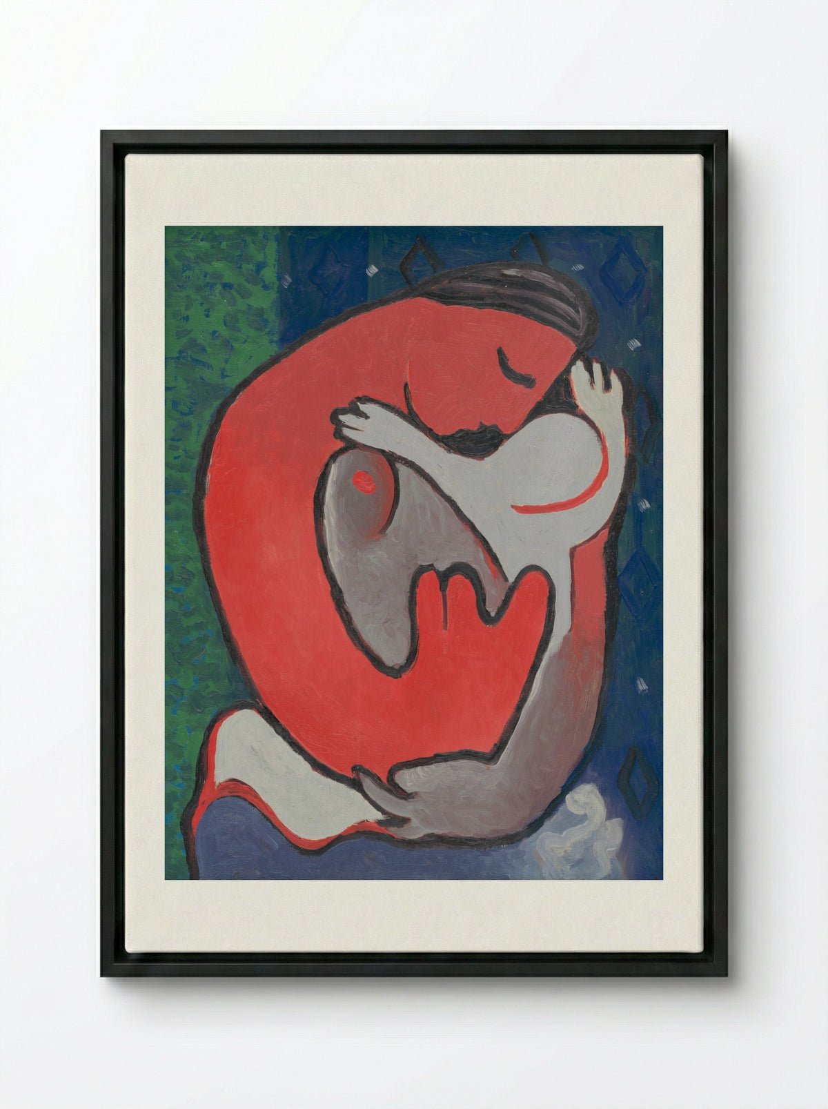 Mother's Embrace - Mikuláš Galanda - Framed Canvas Black