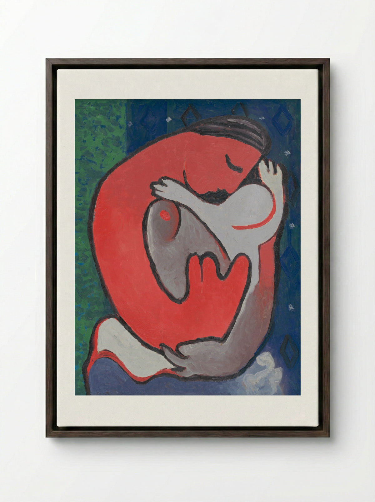 Mother's Embrace - Mikuláš Galanda - Framed Canvas Dark Wood