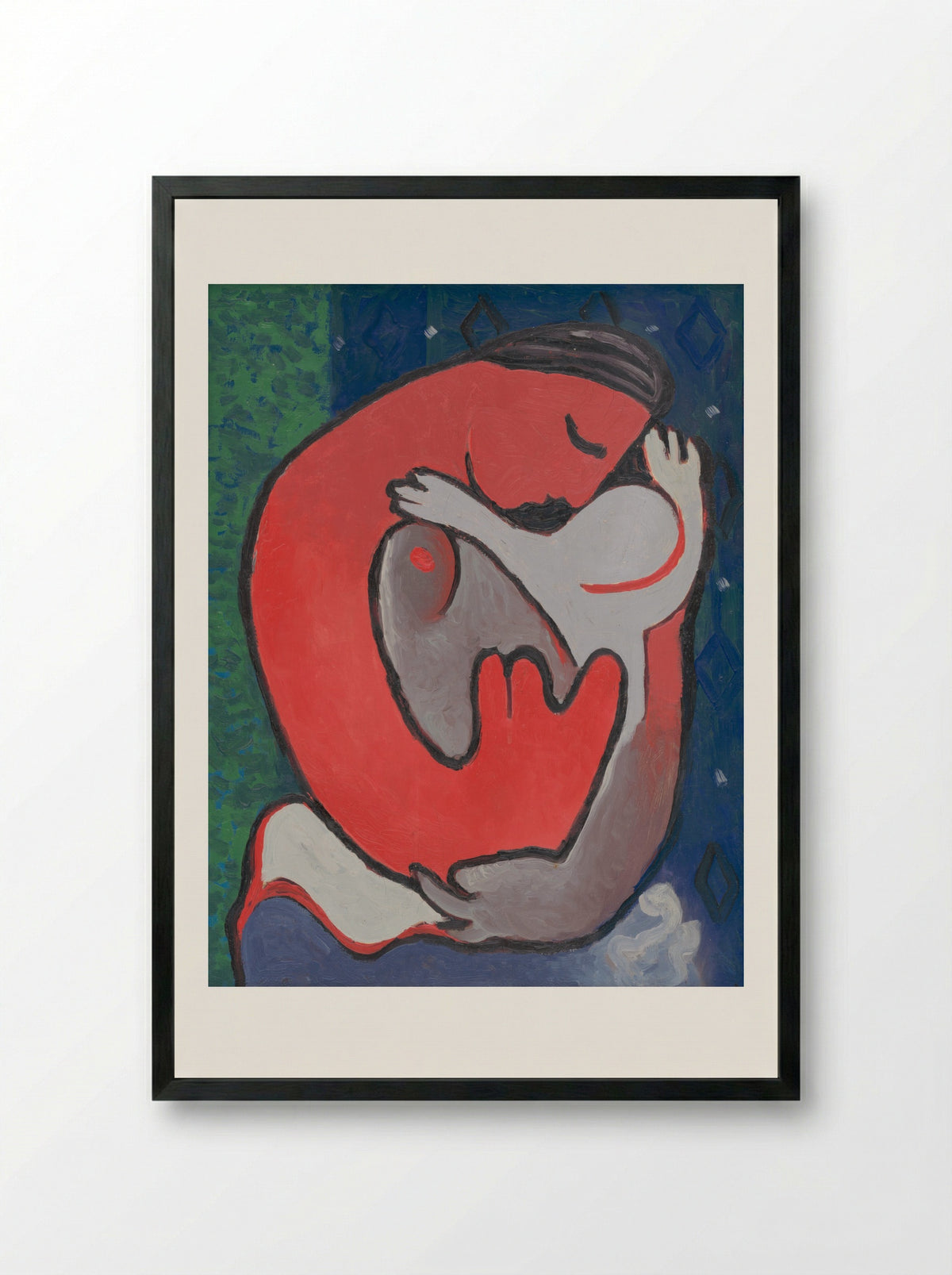 Mother's Embrace - Mikuláš Galanda - Framed Print Black
