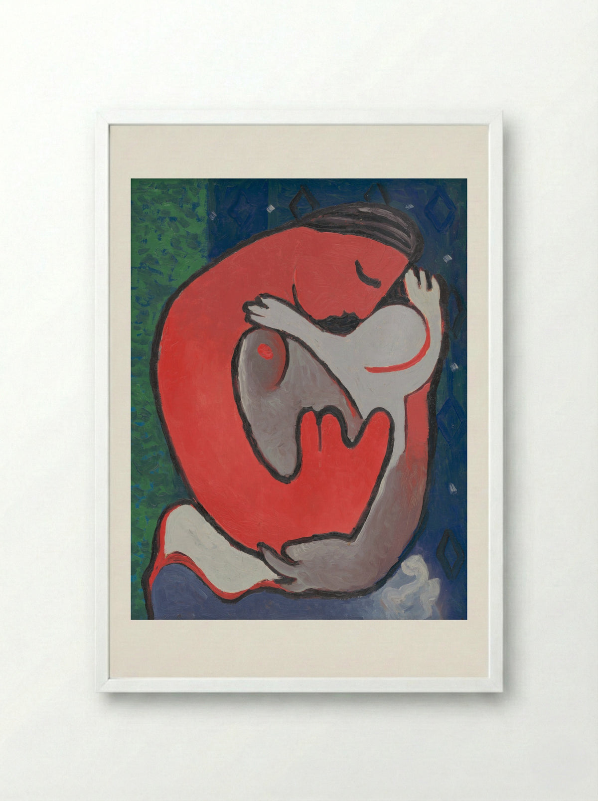 Mother's Embrace - Mikuláš Galanda - Framed Print White