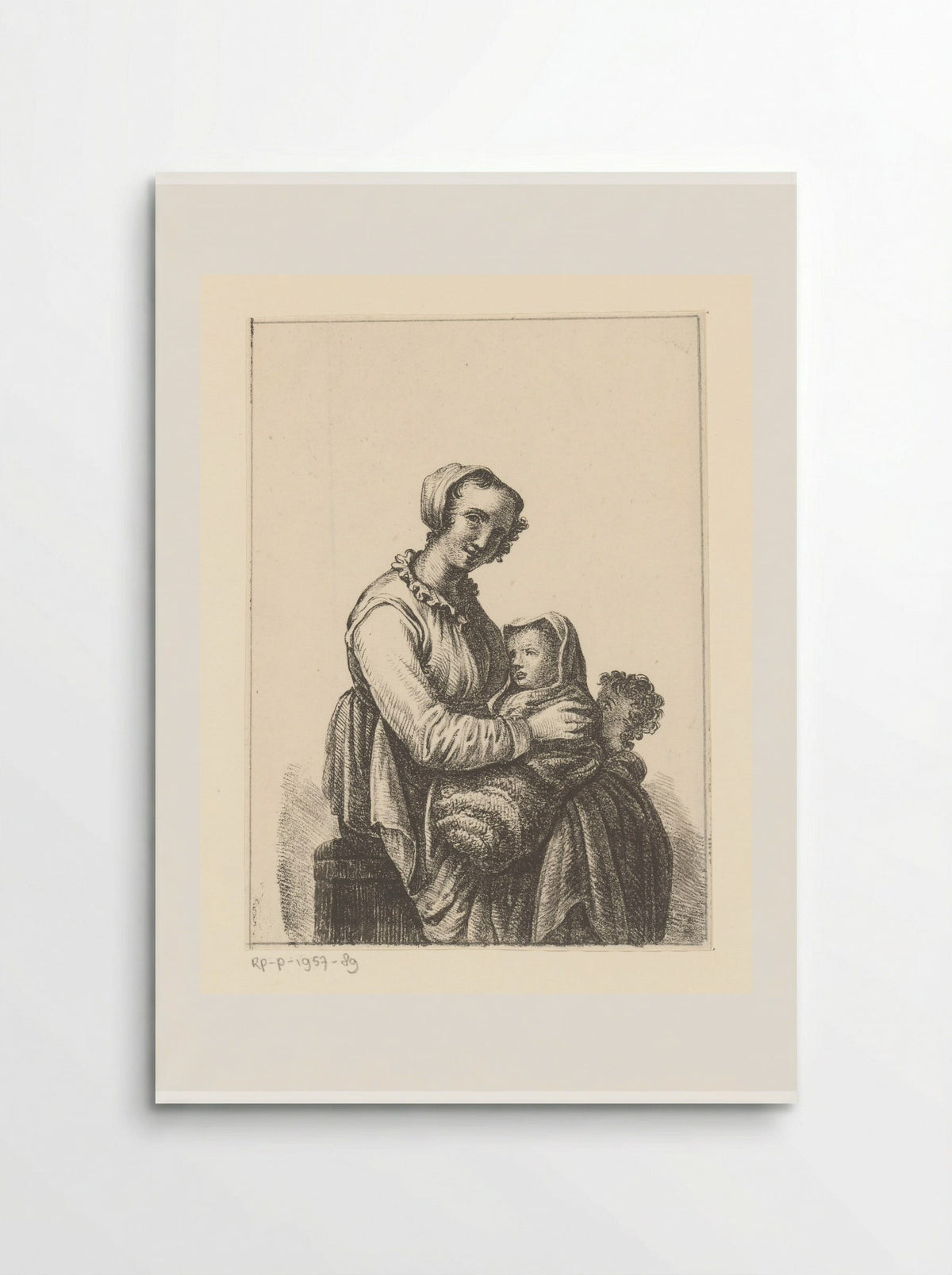 Mother with Baby and Toddler - Pieter Bartholomeusz. Barbiers - Poster