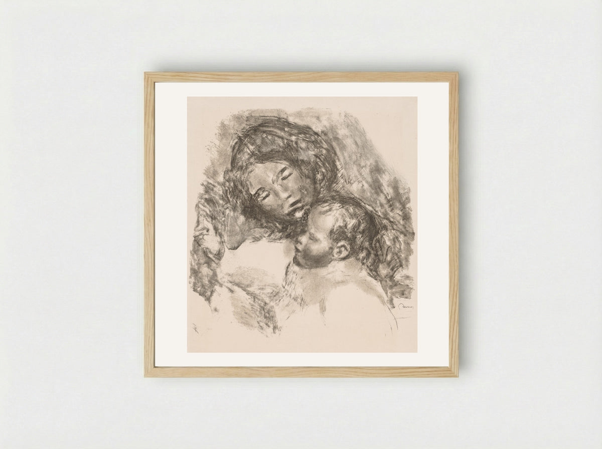 Motherhood - Pierre-Auguste Renoir - Framed Print Wood