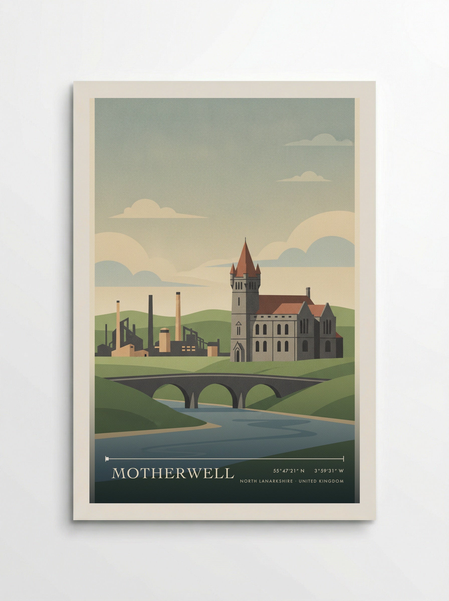 Motherwell North Lanarkshire United Kingdom Travel Poster - Poster