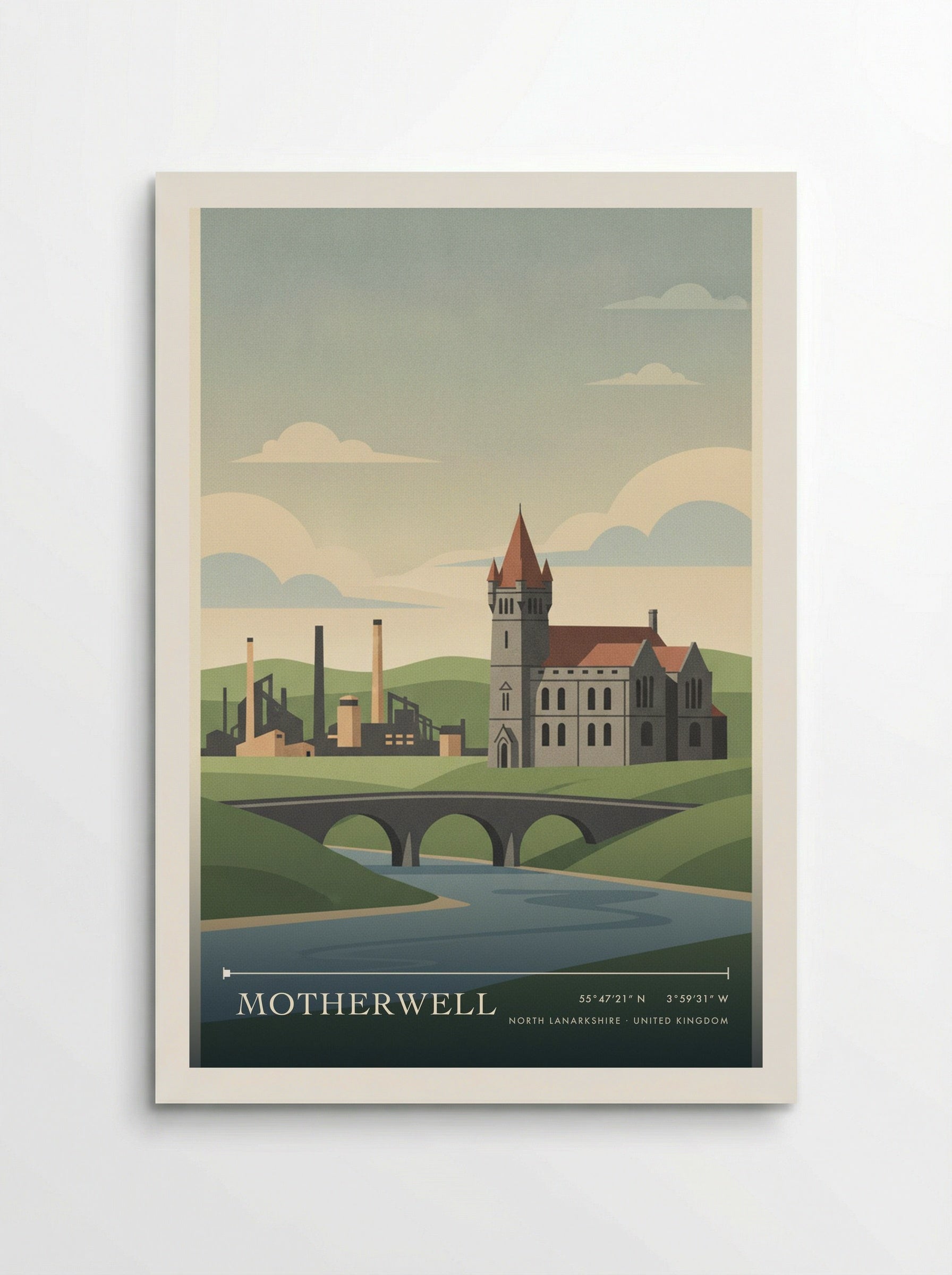 Motherwell North Lanarkshire United Kingdom Travel Poster - Poster